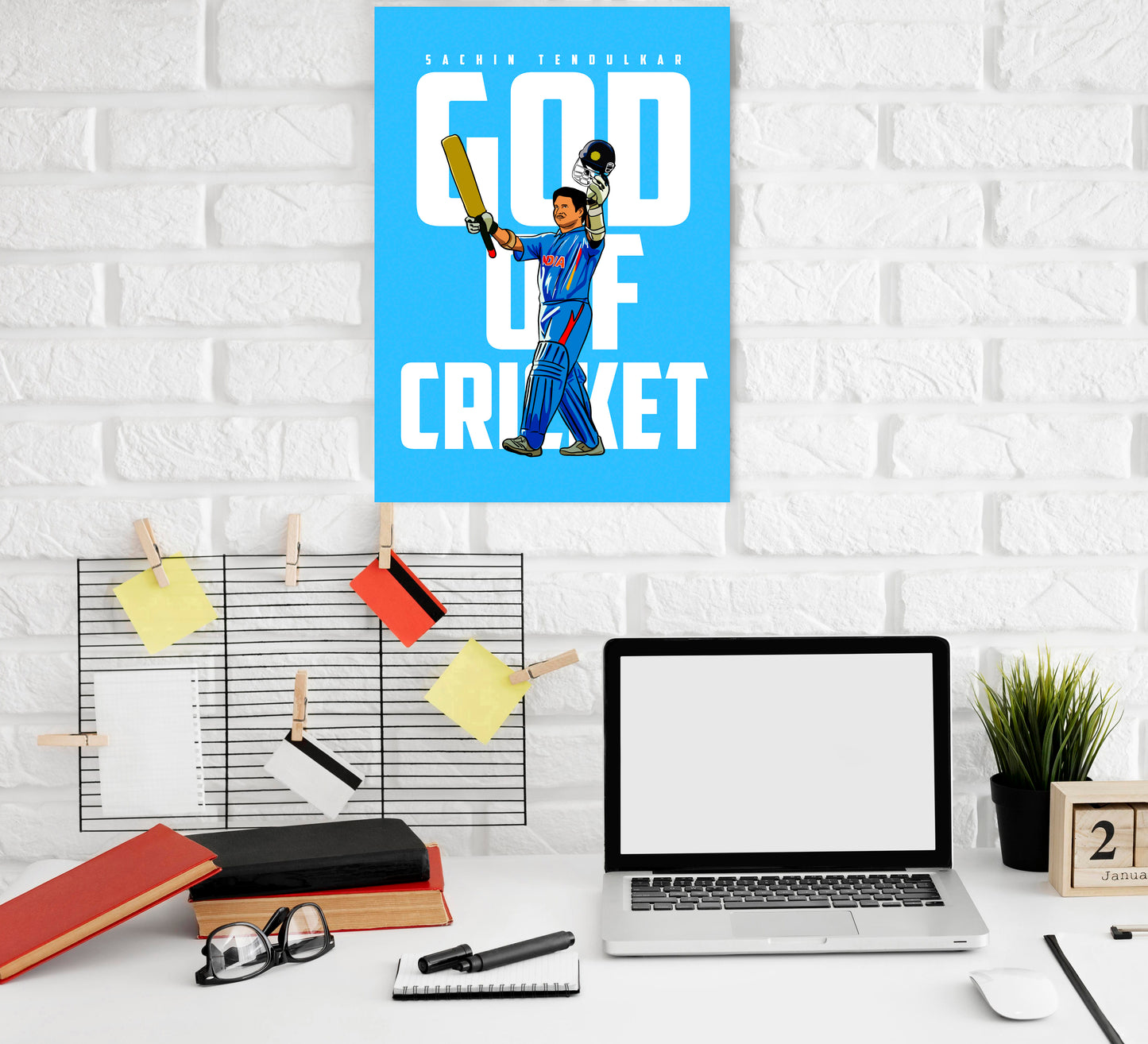 Sachin Tendulkar Artwork Cricket | Poster | Frame | Canvas