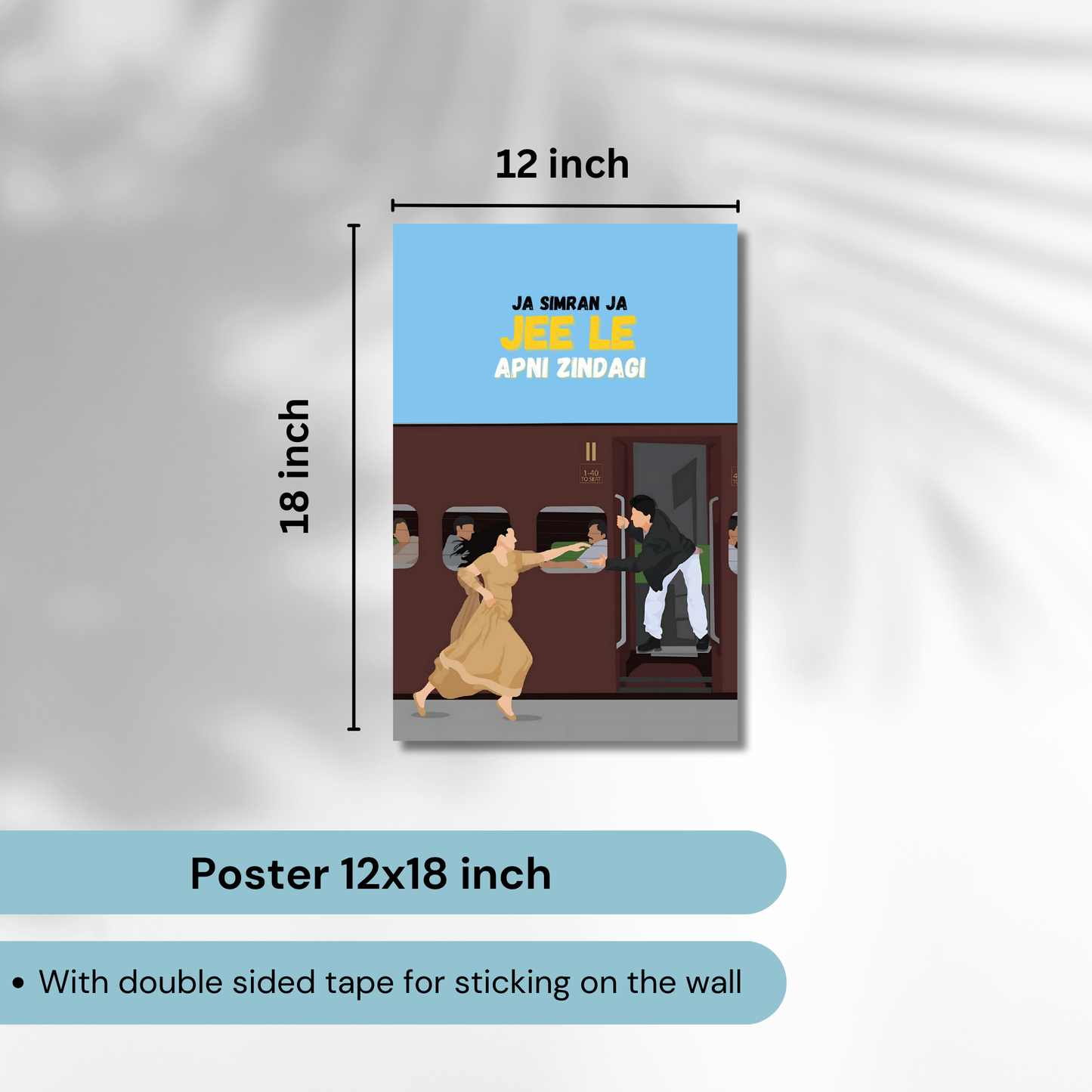 DDLJ Movie Shahrukh Khan Artwork Bollywood | Poster | Frame | Canvas