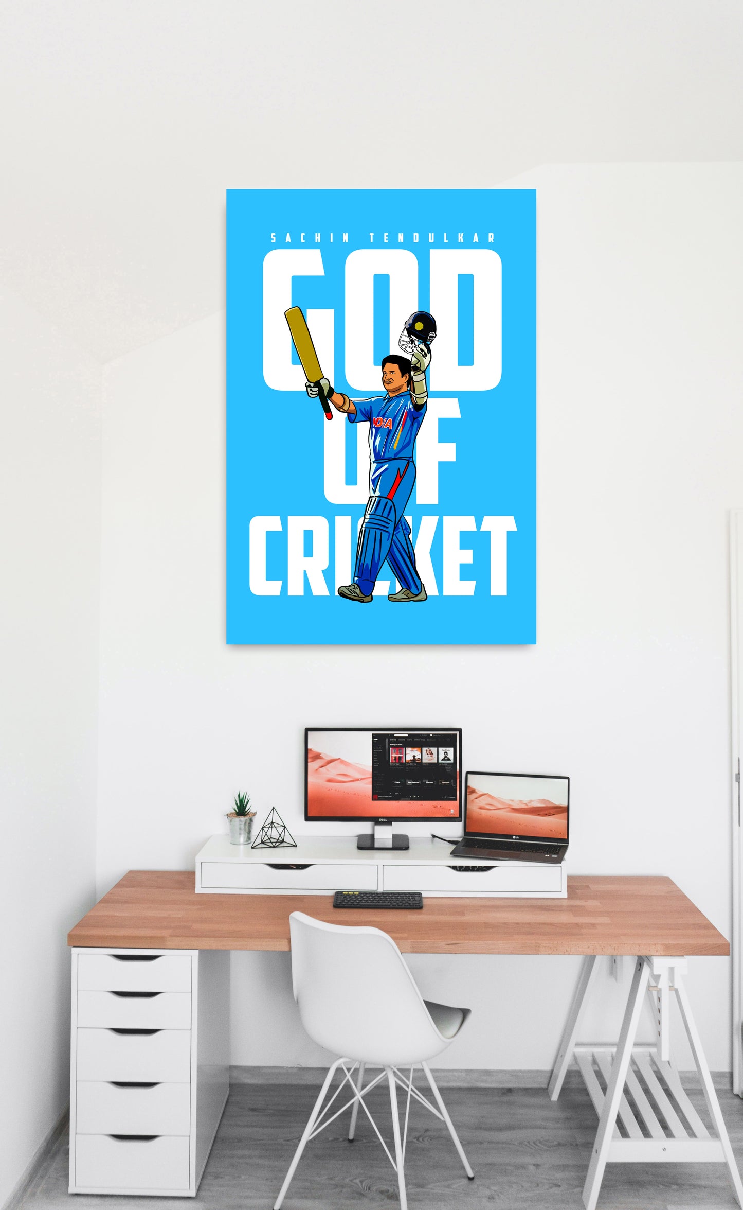 Sachin Tendulkar Artwork Cricket | Poster | Frame | Canvas