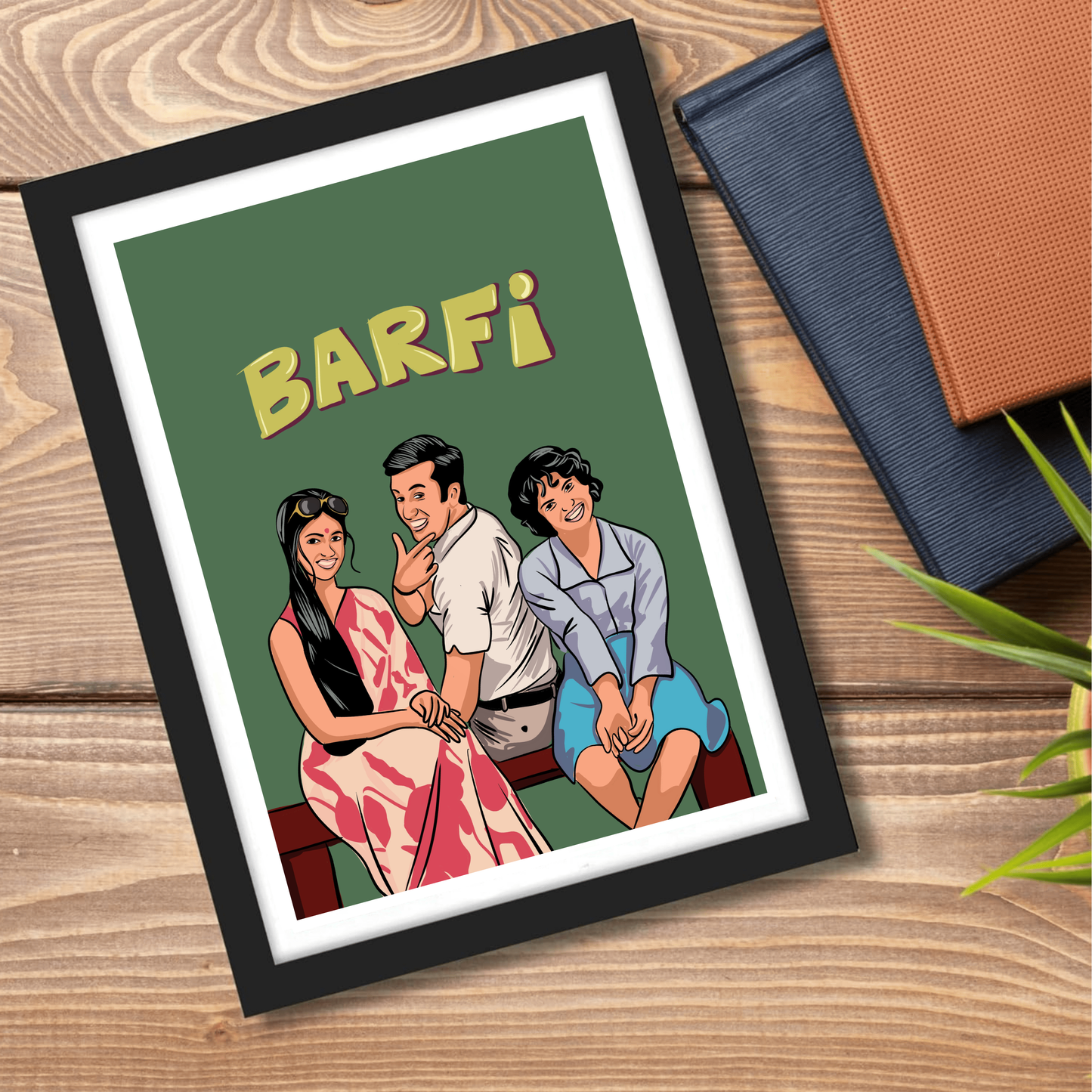 Barfi Movie Ranbir Kapoor Artwork Bollywood | Poster | Frame | Canvas