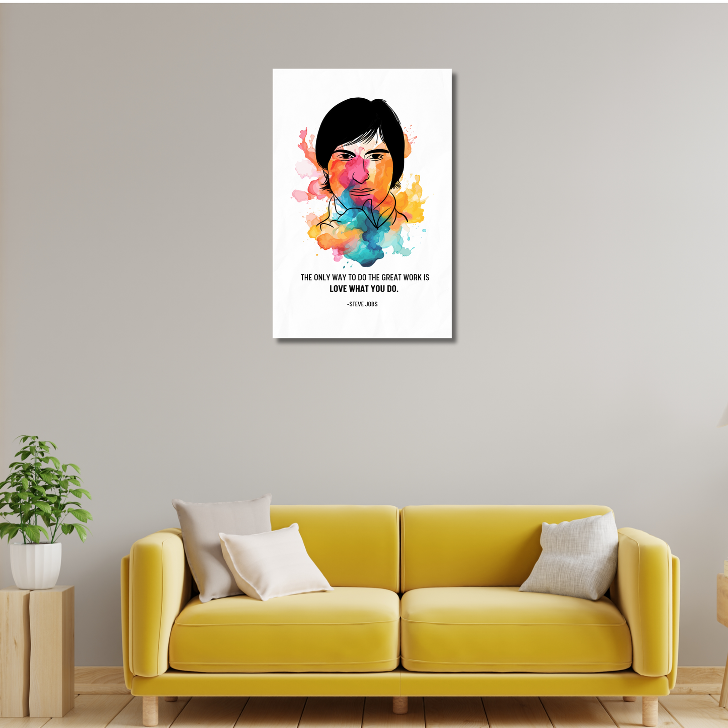 Steve Jobs Motivational Quote Artwork | Poster | Frame | Canvas