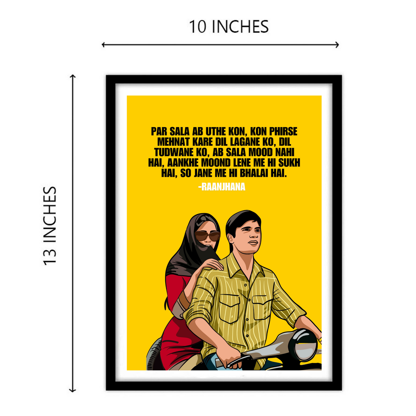 Raanjhana Movie Dhanush Artwork Bollywood | Poster | Frame | Canvas