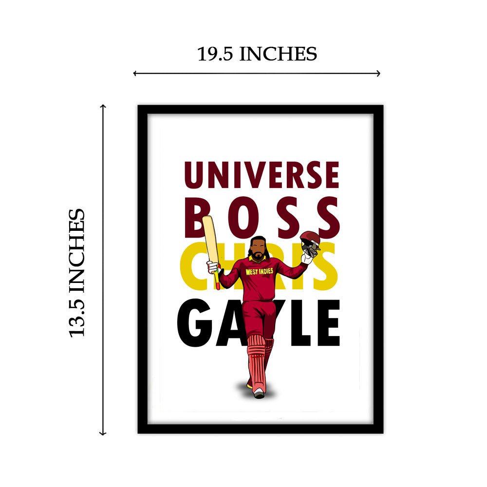 Chris Gayl West Indies Cricket Player Artwork Cricket | Poster | Frame | Canvas
