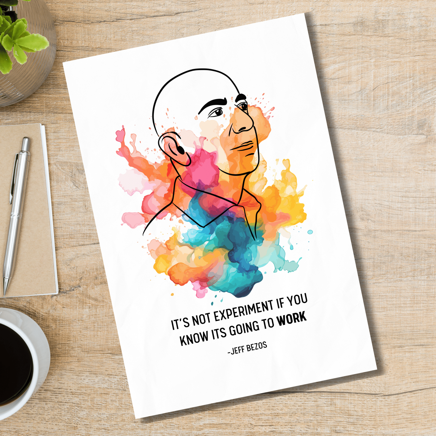 Jeff Bezos Motivational Quote Artwork | Poster | Frame | Canvas