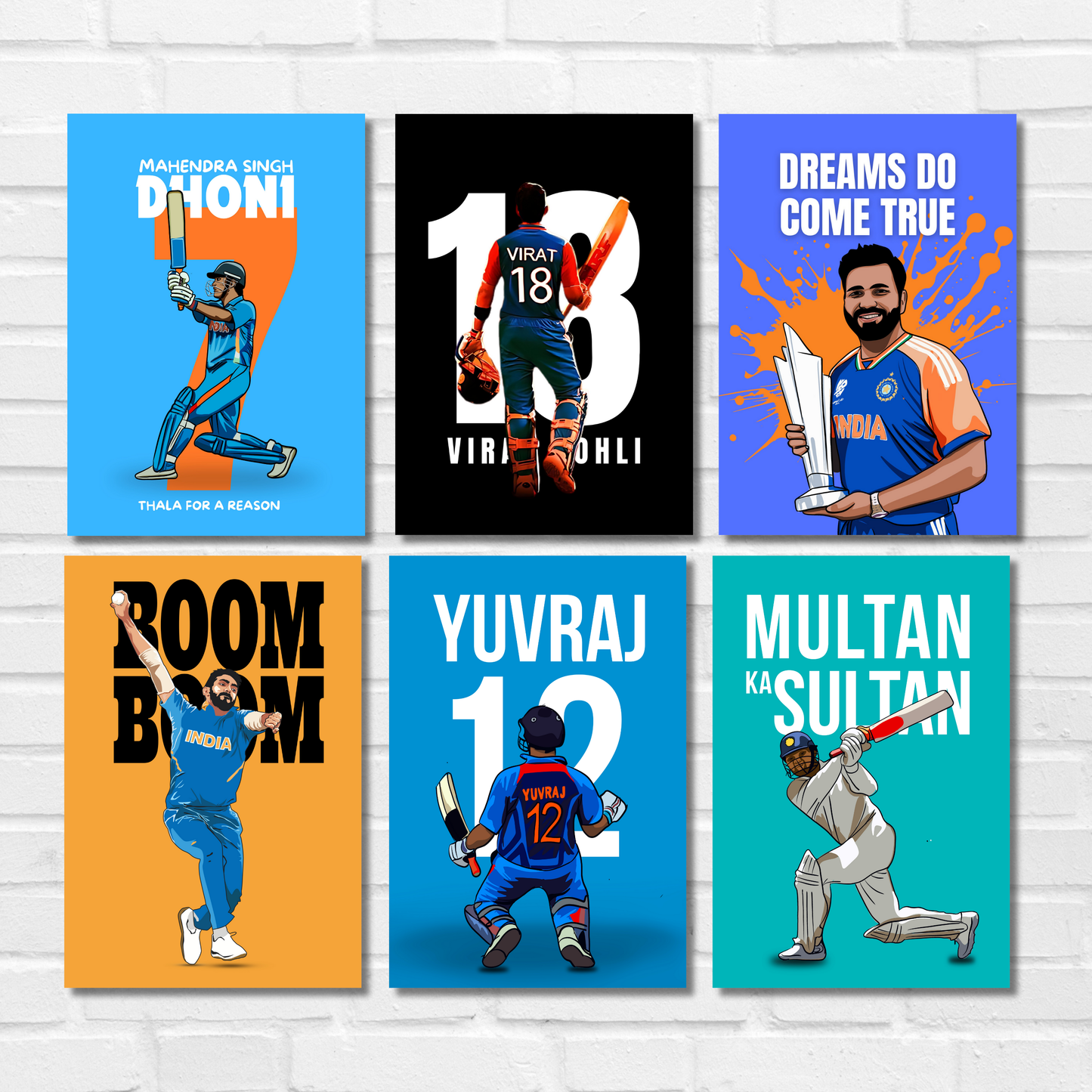 Cricket Legend'S (Set Of 6) Artwork Cricket | Poster | Frame | Canvas