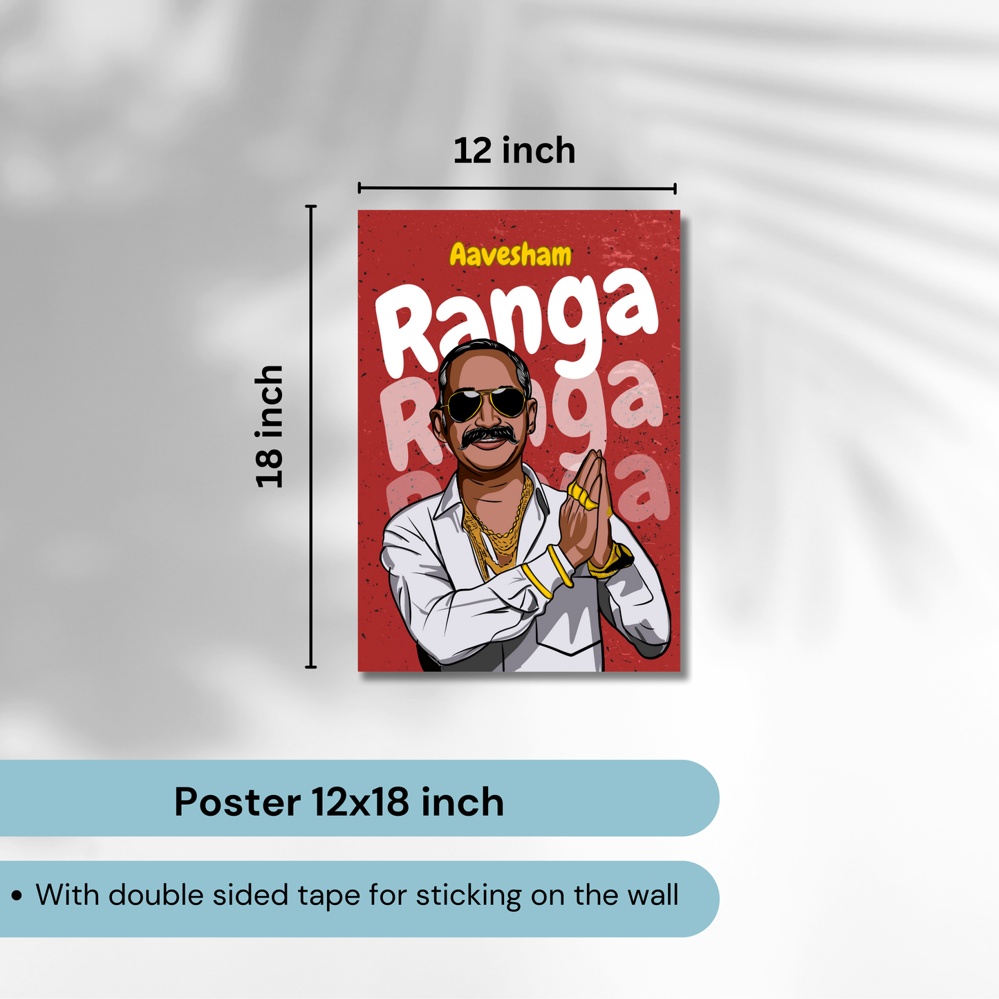 Aavesham Movie Ranga Artwork Bollywood | Poster | Frame | Canvas