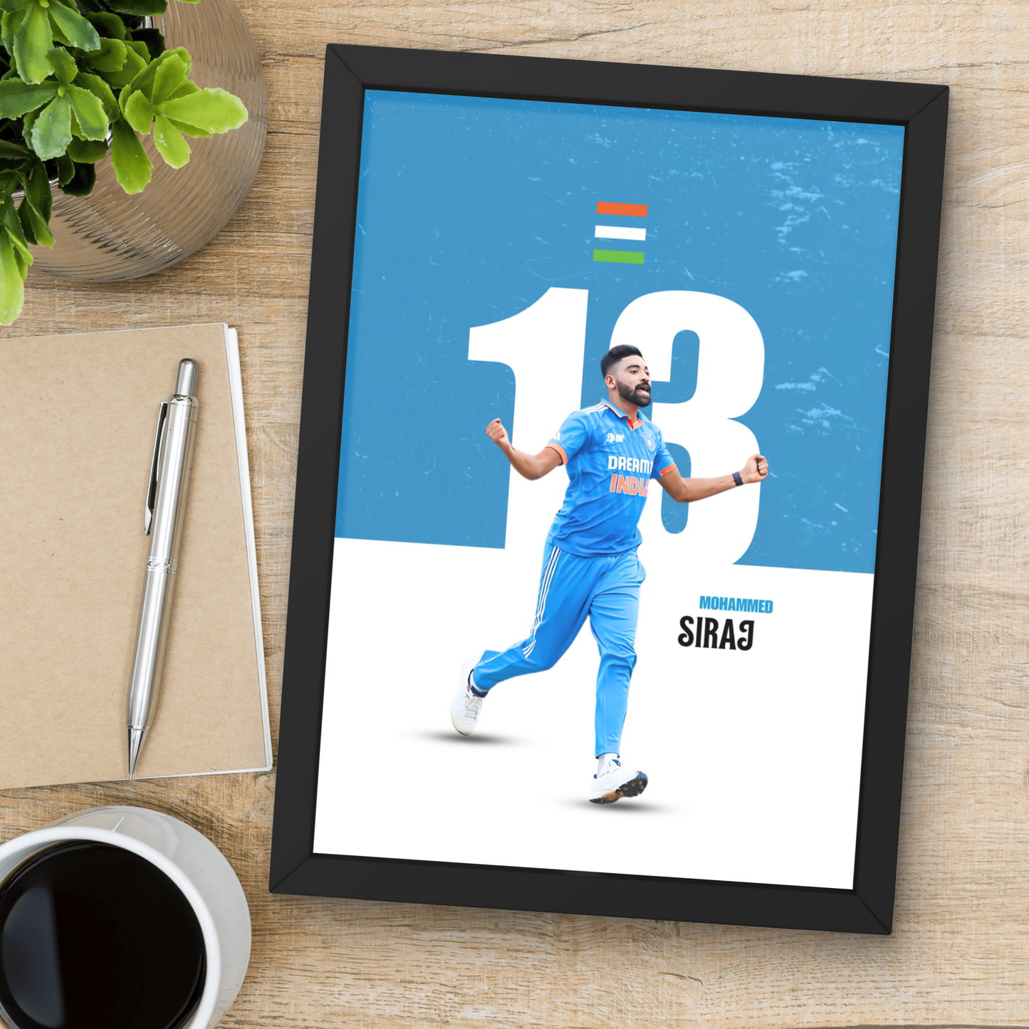 Mohammed Siraj Cricket Artwork Cricket | Poster | Frame | Canvas