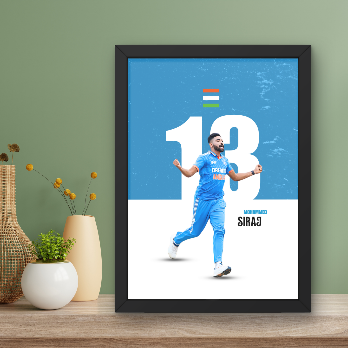 Mohammed Siraj Cricket Artwork Cricket | Poster | Frame | Canvas