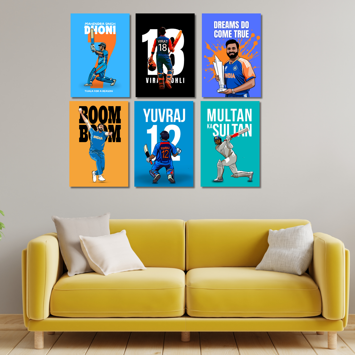 Cricket Legend'S (Set Of 6) Artwork Cricket | Poster | Frame | Canvas
