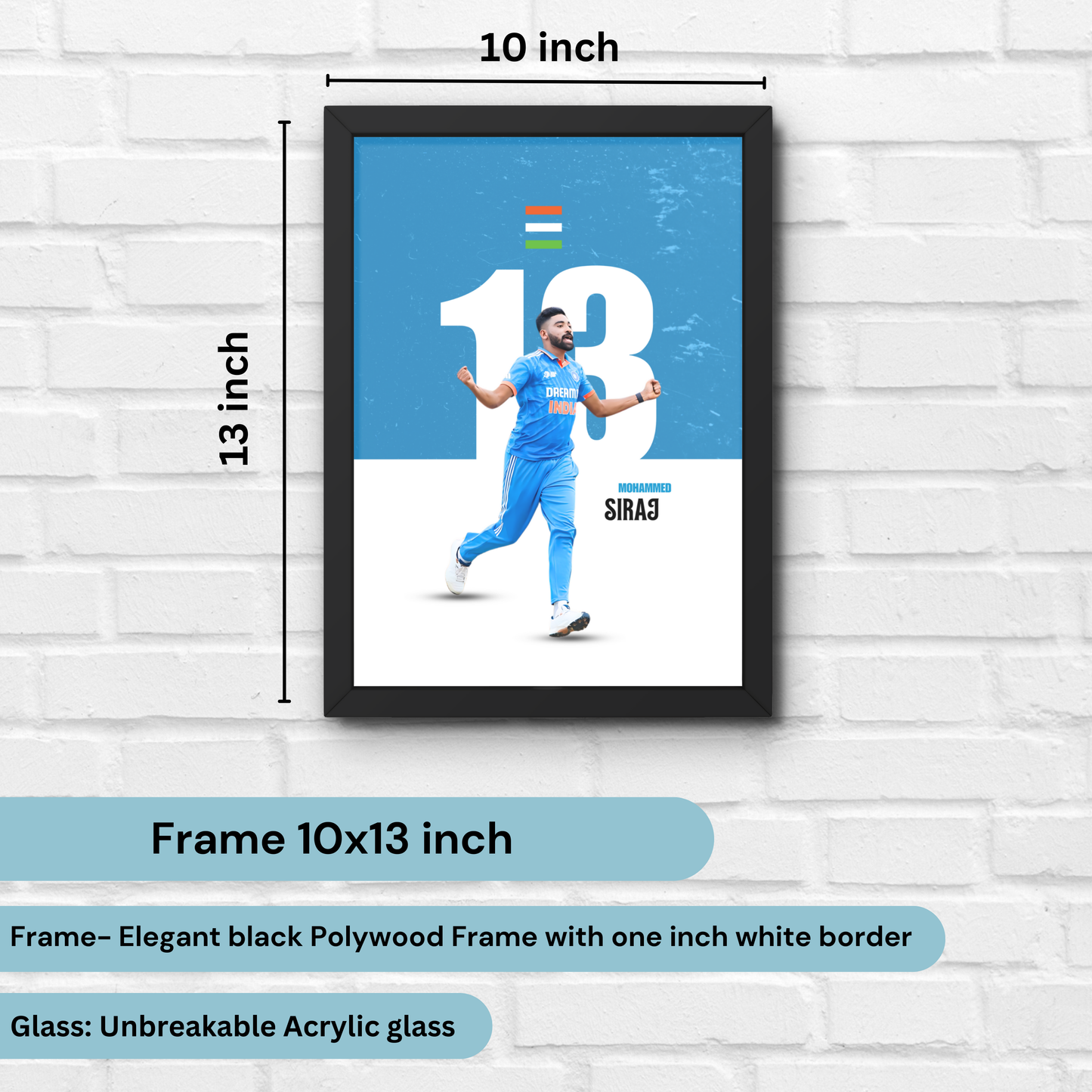 Mohammed Siraj Cricket Artwork Cricket | Poster | Frame | Canvas