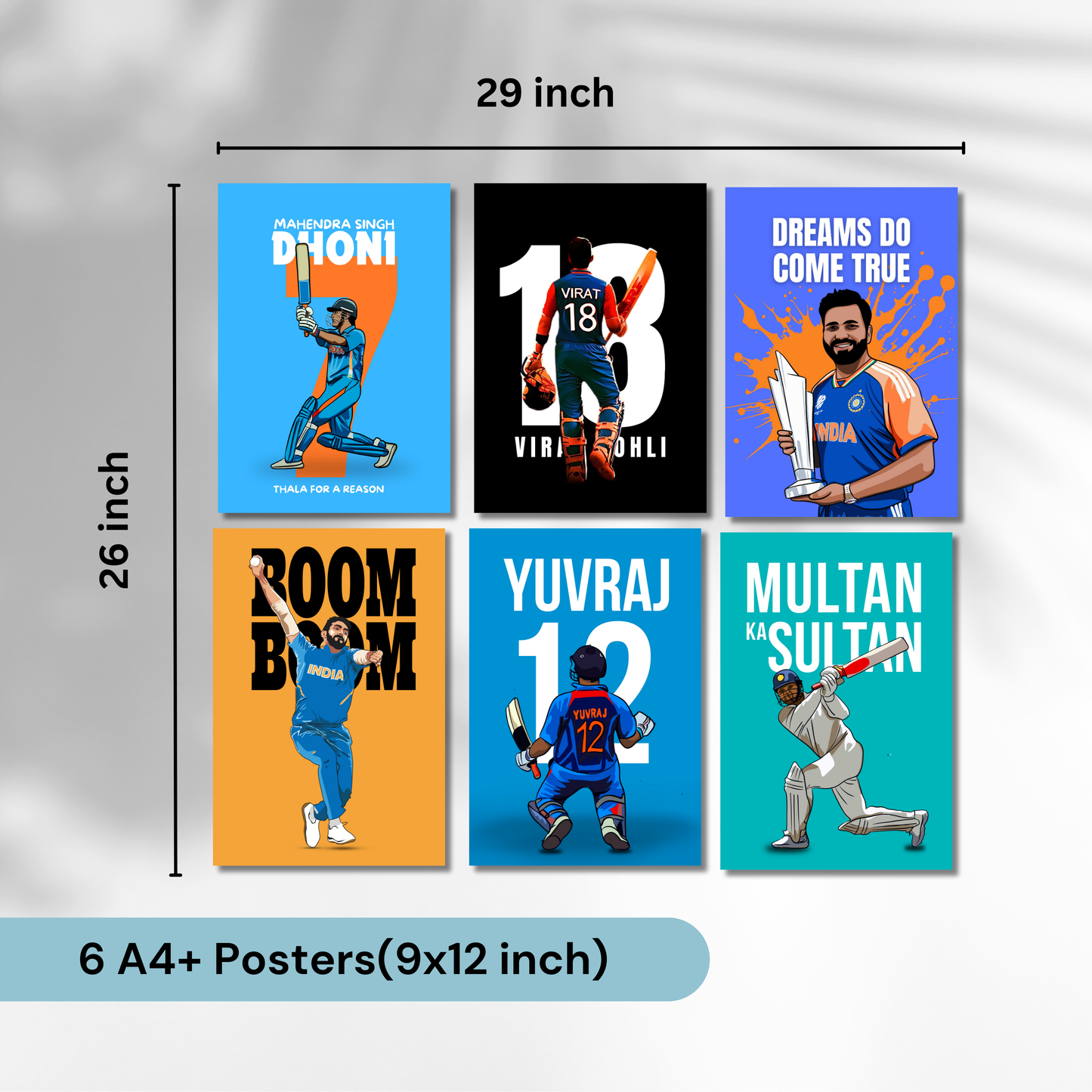 Cricket Legend'S (Set Of 6) Artwork Cricket | Poster | Frame | Canvas