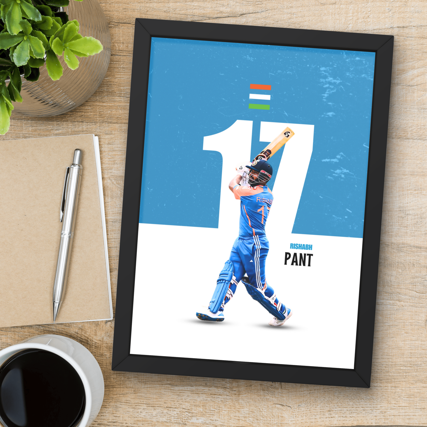 Rishabh Pant Cricket Artwork Cricket | Poster | Frame | Canvas