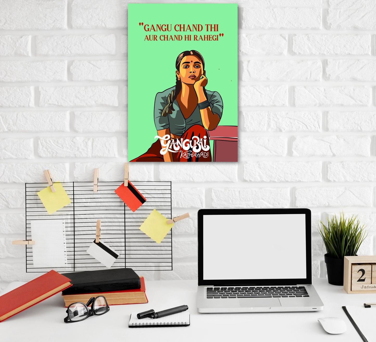 Gangubai Movie Alia Bhatt Artwork Bollywood | Poster | Frame | Canvas
