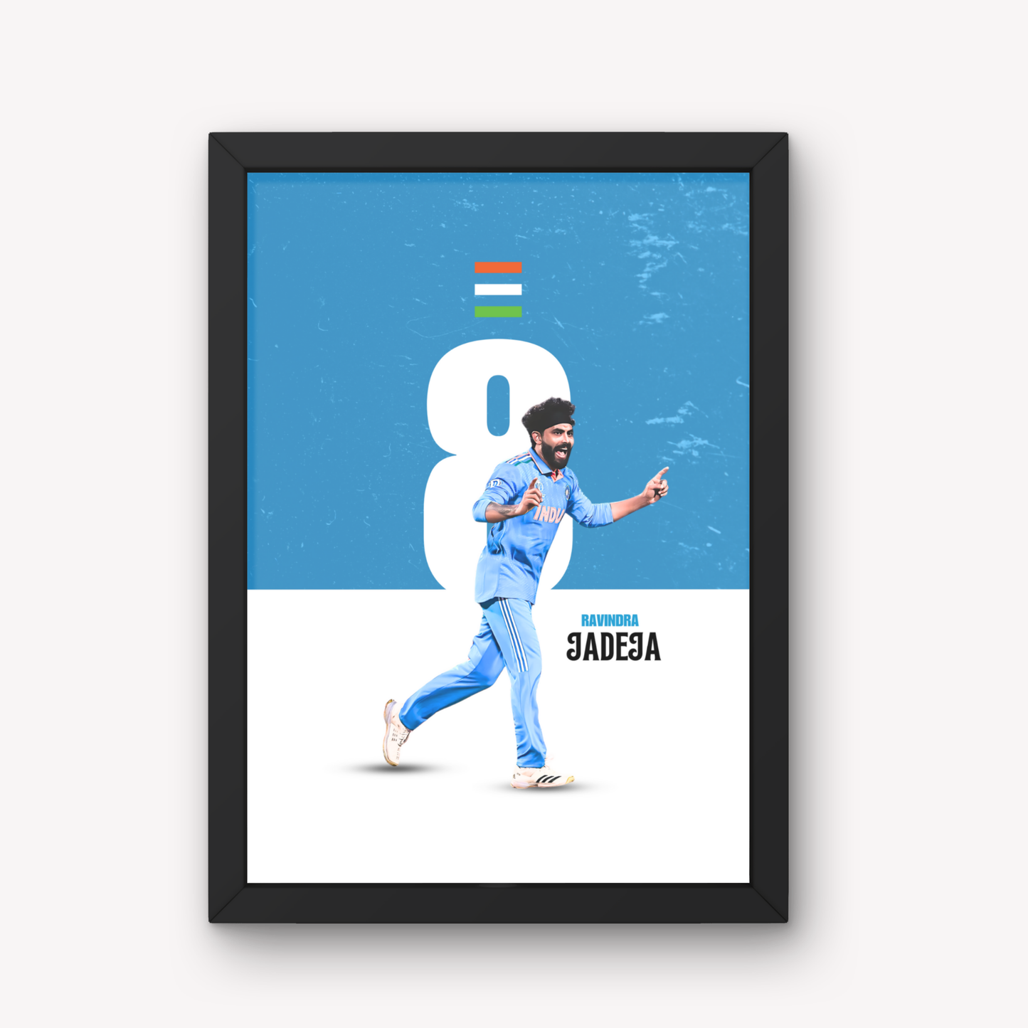 Sir Jadeja Artwork Cricket| Poster | Frame | Canvas