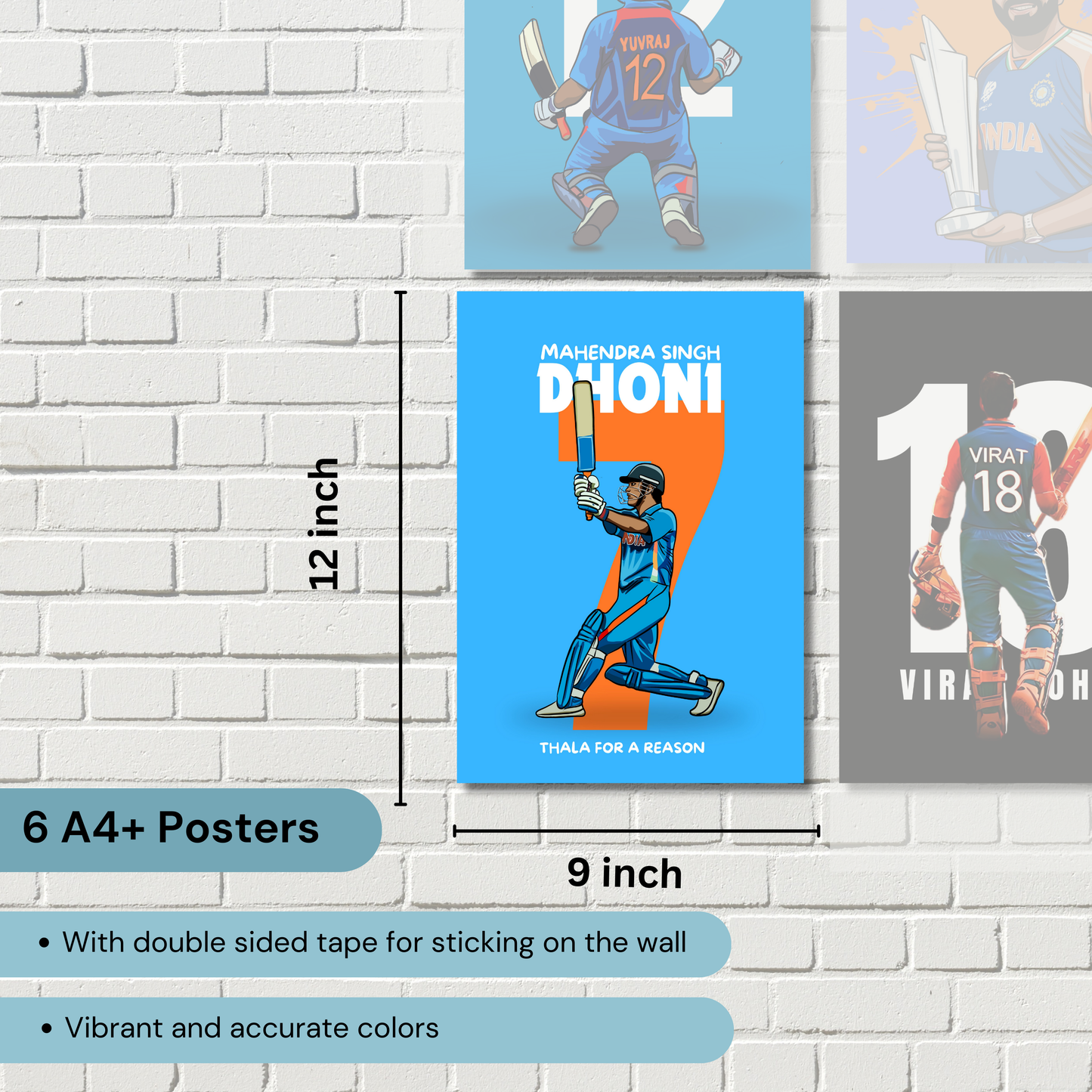Cricket Legend'S (Set Of 6) Artwork Cricket | Poster | Frame | Canvas