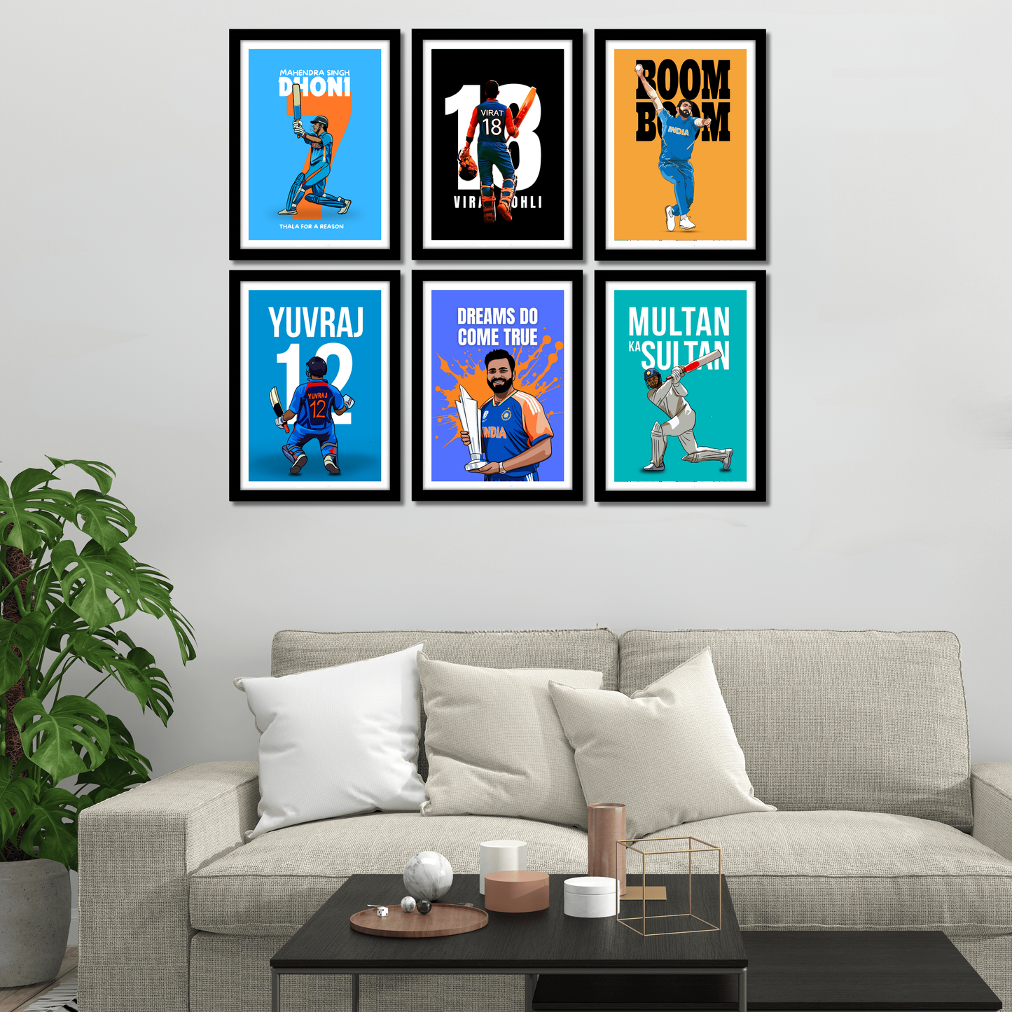 Cricket Legend'S (Set Of 6) Artwork Cricket | Poster | Frame | Canvas