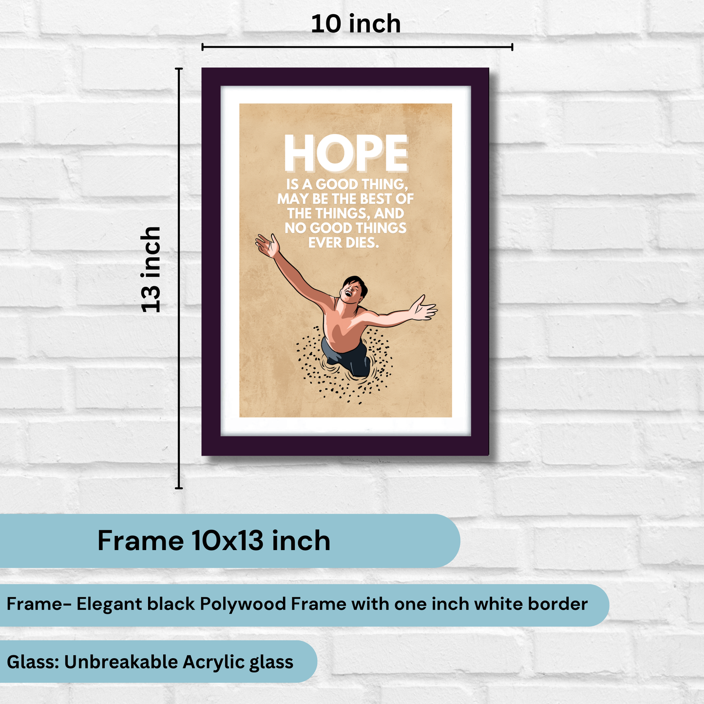 Shawshank Redemption Movie Artwork hollywood | Poster | Frame | Canvas