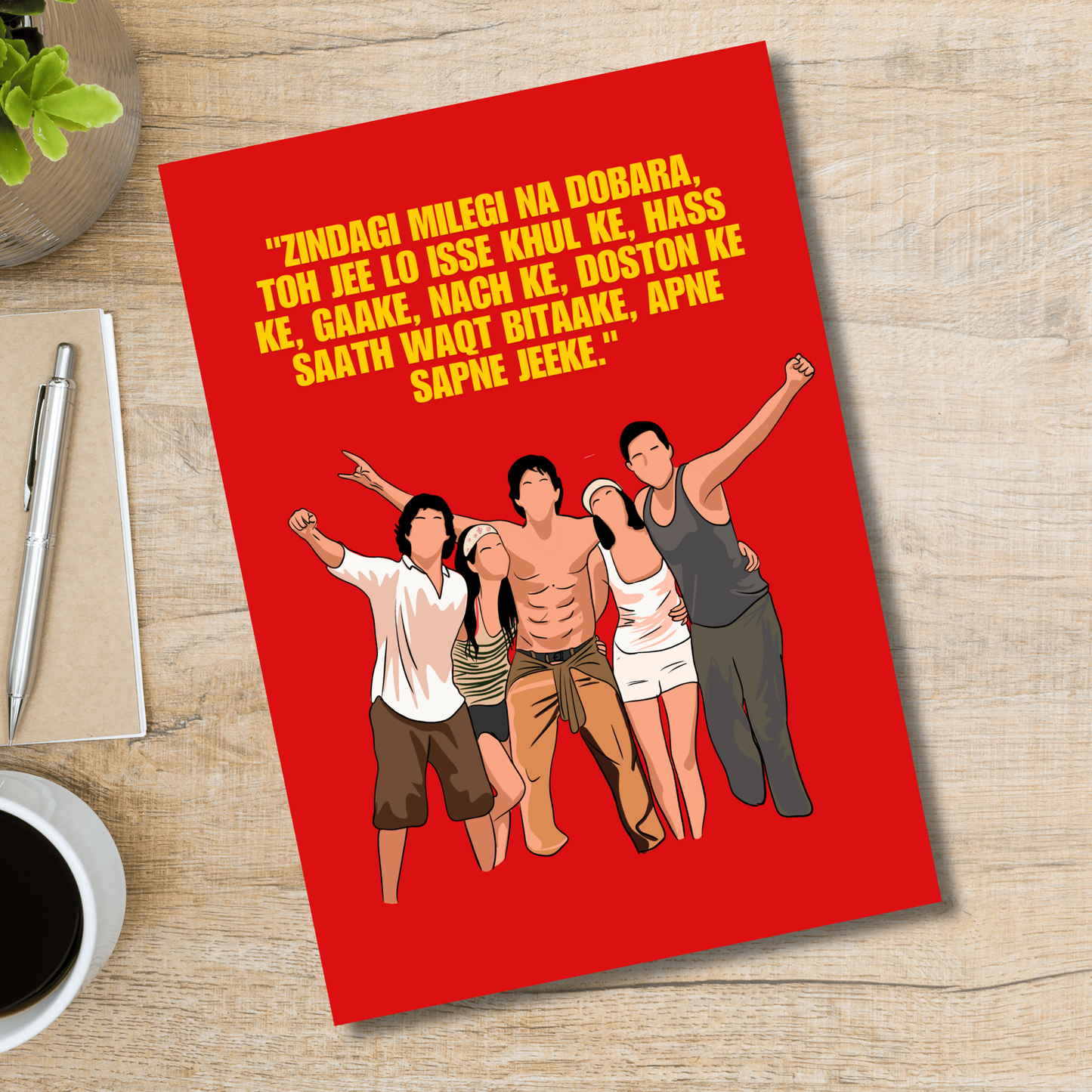 Zindagi Na milegi Movie Quote Artwork Bollywood | Poster | Frame | Canvas