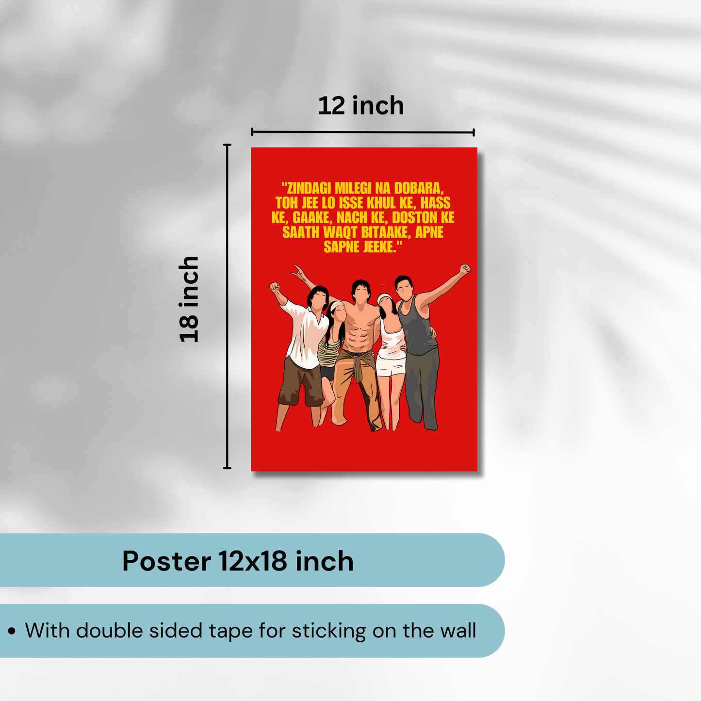 Zindagi Na milegi Movie Quote Artwork Bollywood | Poster | Frame | Canvas