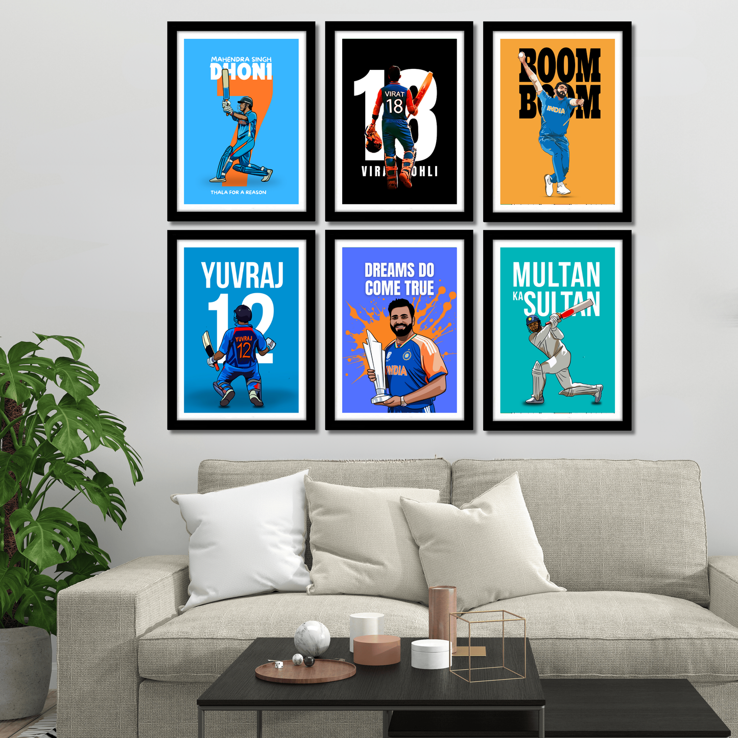 Cricket Legend'S (Set Of 6) Artwork Cricket | Poster | Frame | Canvas