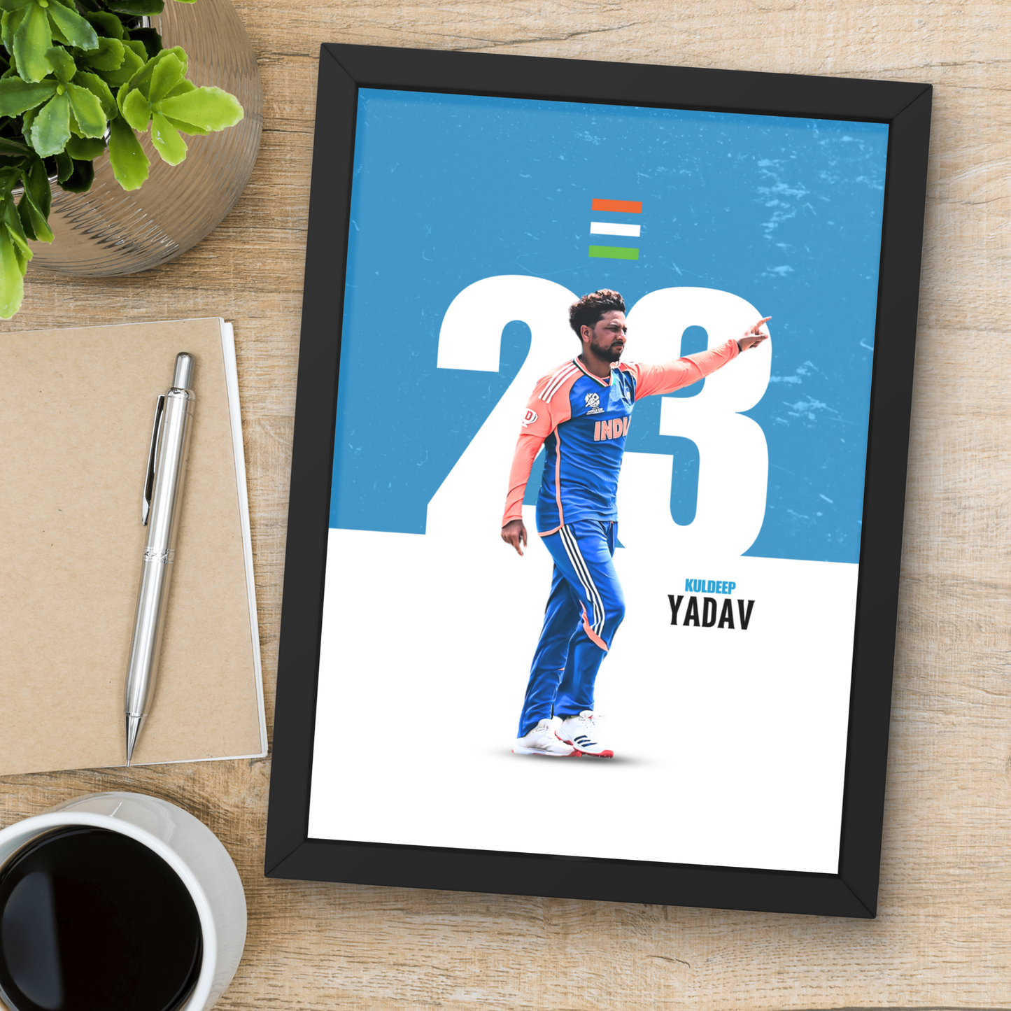 Kuldeep Yadav Cricket Artwork Cricket | Poster | Frame | Canvas