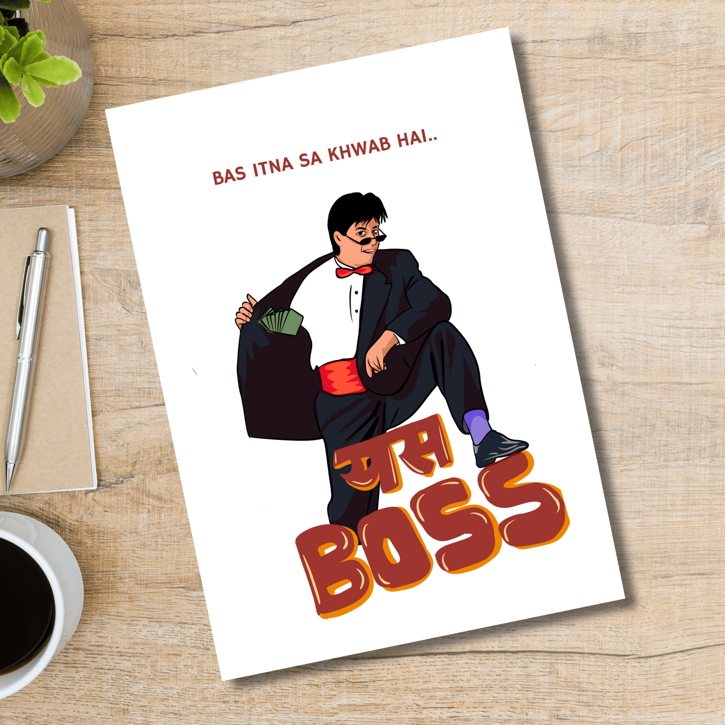 Yes Boss Movie Shahrukh Khan Artwork Bollywood | Poster | Frame | Canvas