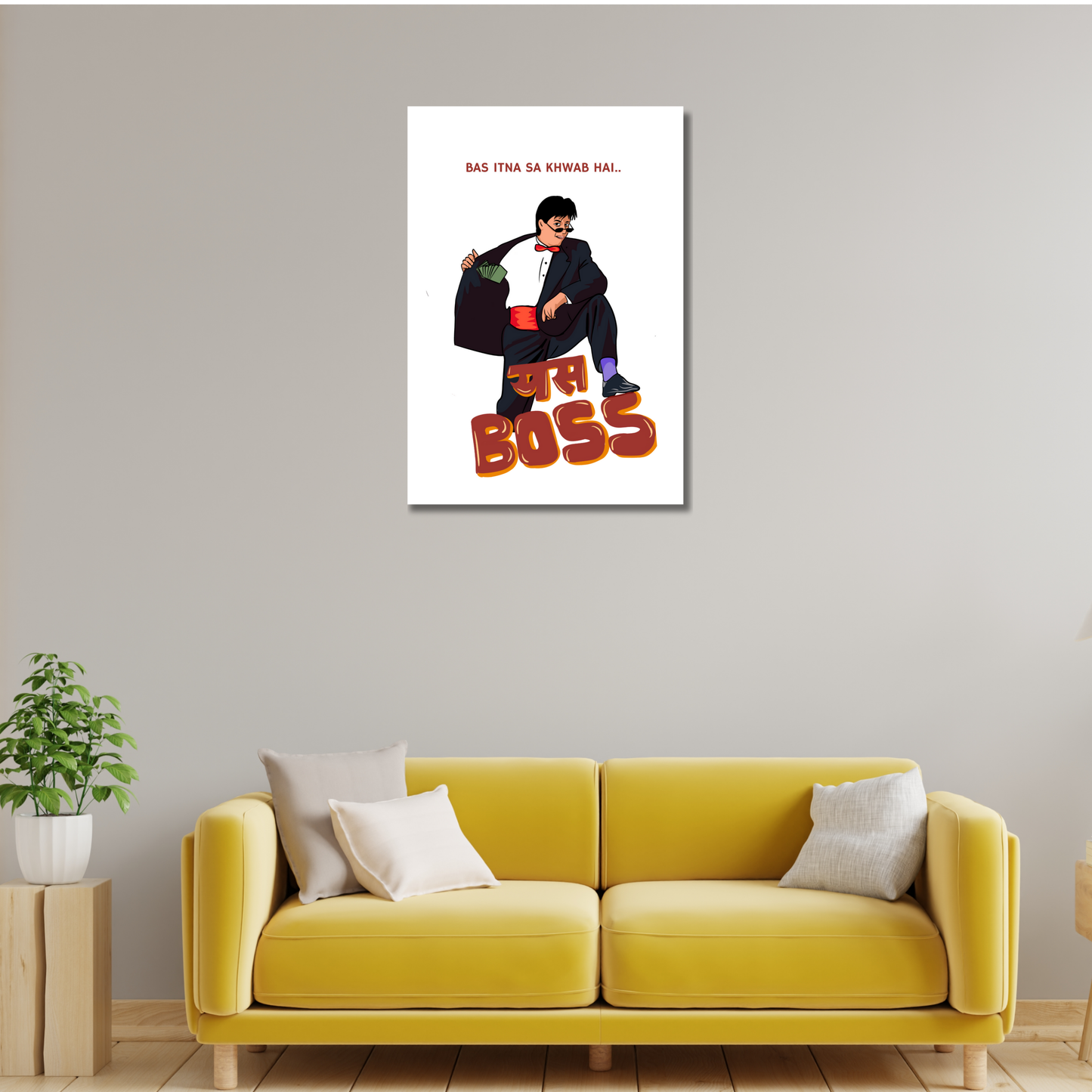Yes Boss Movie Shahrukh Khan Artwork Bollywood | Poster | Frame | Canvas