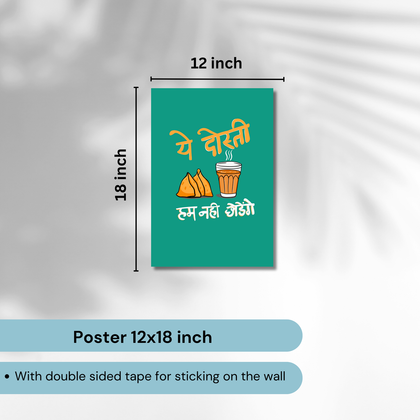 Dosti Quote Artwork | Poster | Frame | Canvas
