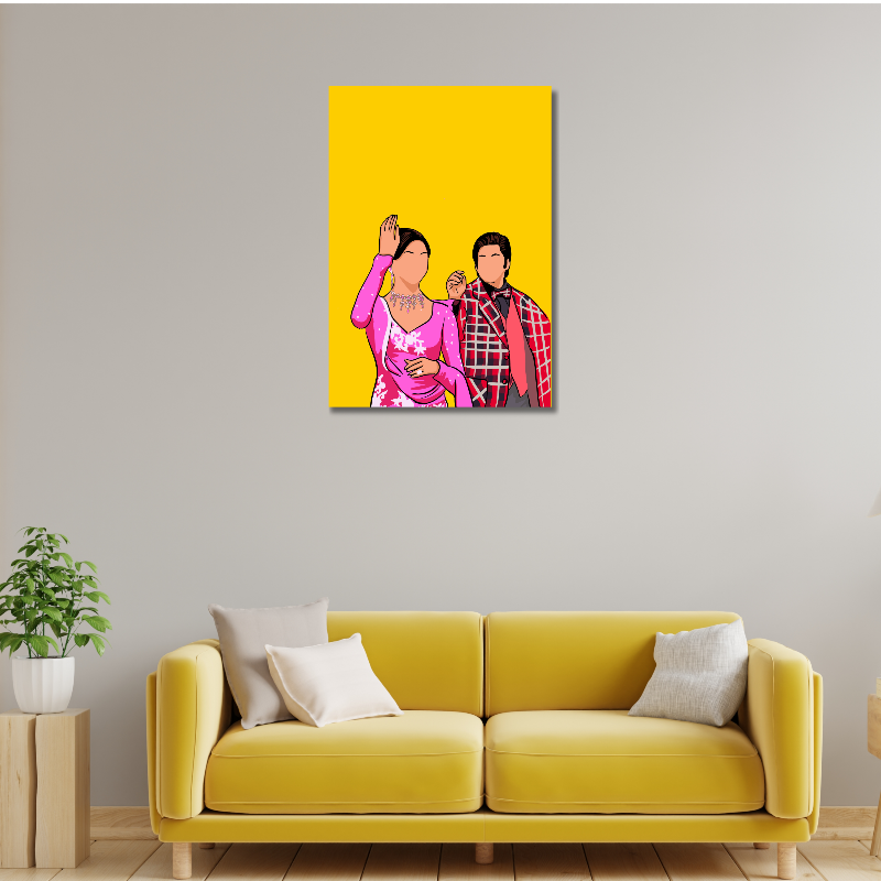 Om Shanti Om Movie Shahrukh Khan Artwork Bollywood Frame Poster Movie Quote Wall Art Decor Photo Frames Poster Canvas For Bedroom Living Room Decoration Home Office wall Poster Gift