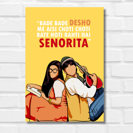 DDLJ MOVIE POSTER SHAHRUKH KHAN KAJOL SENORITA POSTER