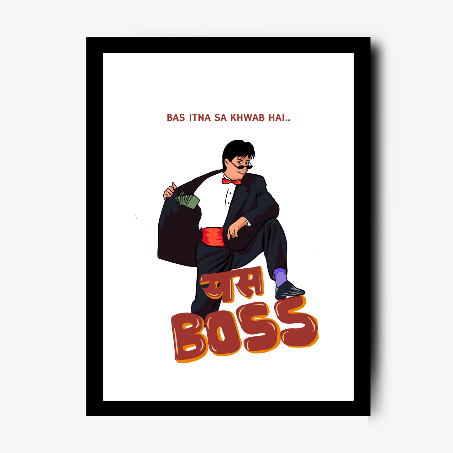 Yes Boss Movie Shahrukh Khan Artwork Bollywood | Poster | Frame | Canvas