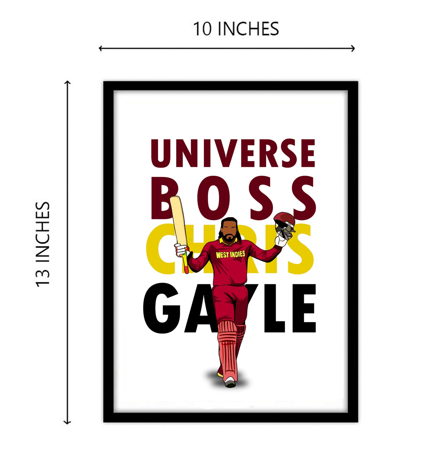 Chris Gayl West Indies Cricket Player Artwork Cricket | Poster | Frame | Canvas