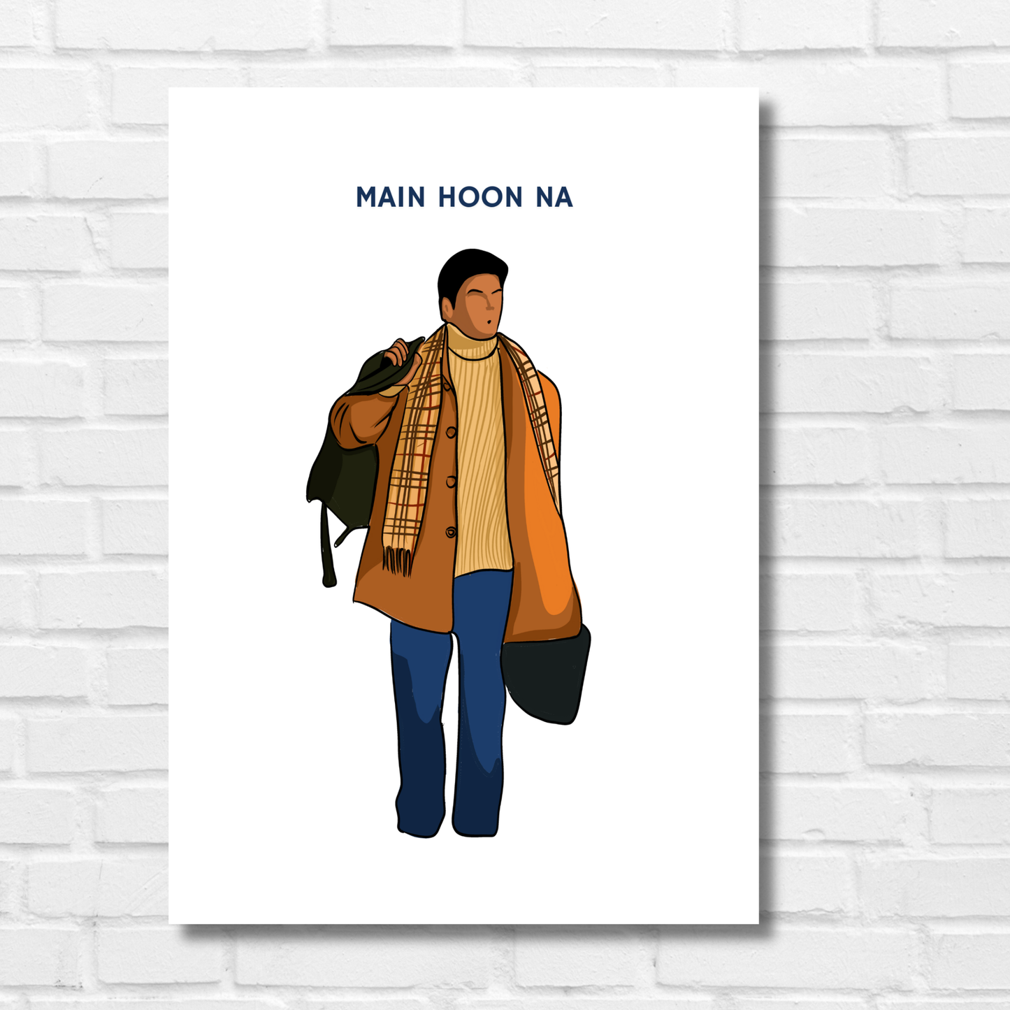 Main Hoon Na Movie Shahrukh Khan Artwork Bollywood | Poster | Frame | Canvas