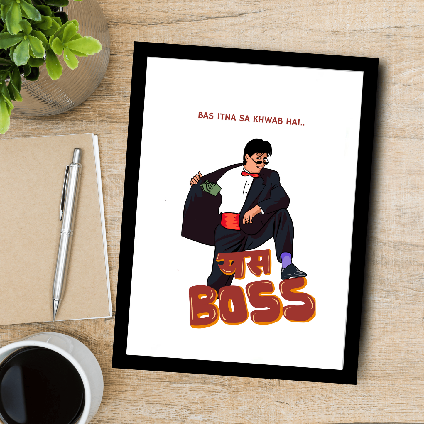 Yes Boss Movie Shahrukh Khan Artwork Bollywood | Poster | Frame | Canvas