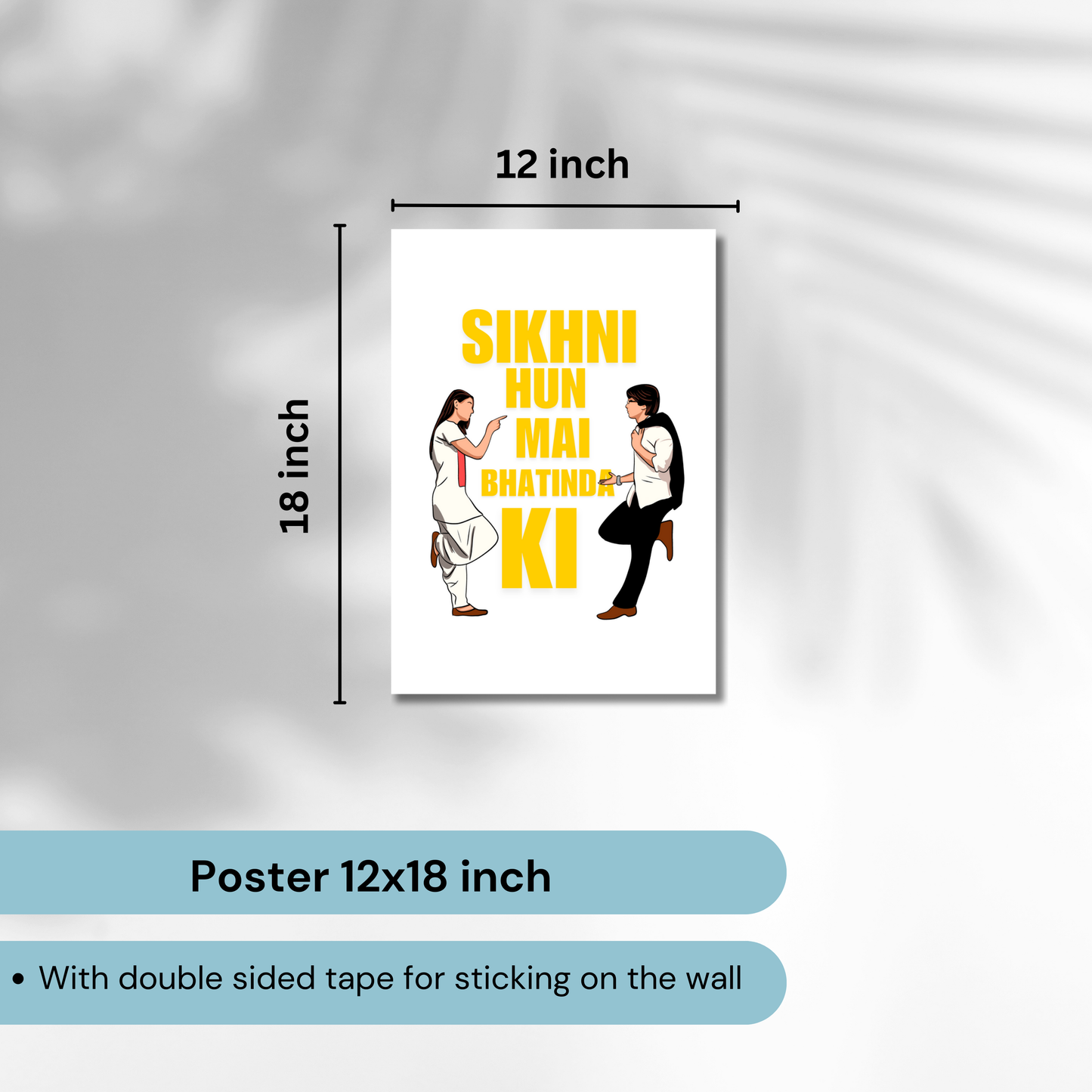 Jab We Met Movie Shahid Kapoor Kareena Artwork Bollywood | Poster | Frame | Canvas
