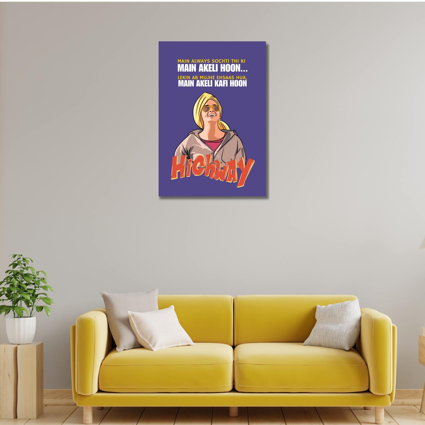 Highway Movie Alia Bhatt Artwork Bollywood | Poster | Frame | Canvas