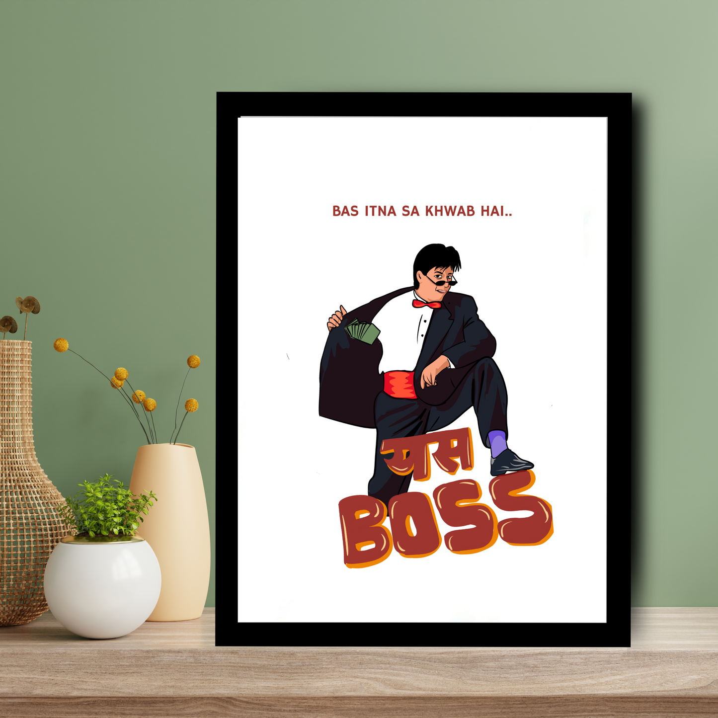 Yes Boss Movie Shahrukh Khan Artwork Bollywood | Poster | Frame | Canvas