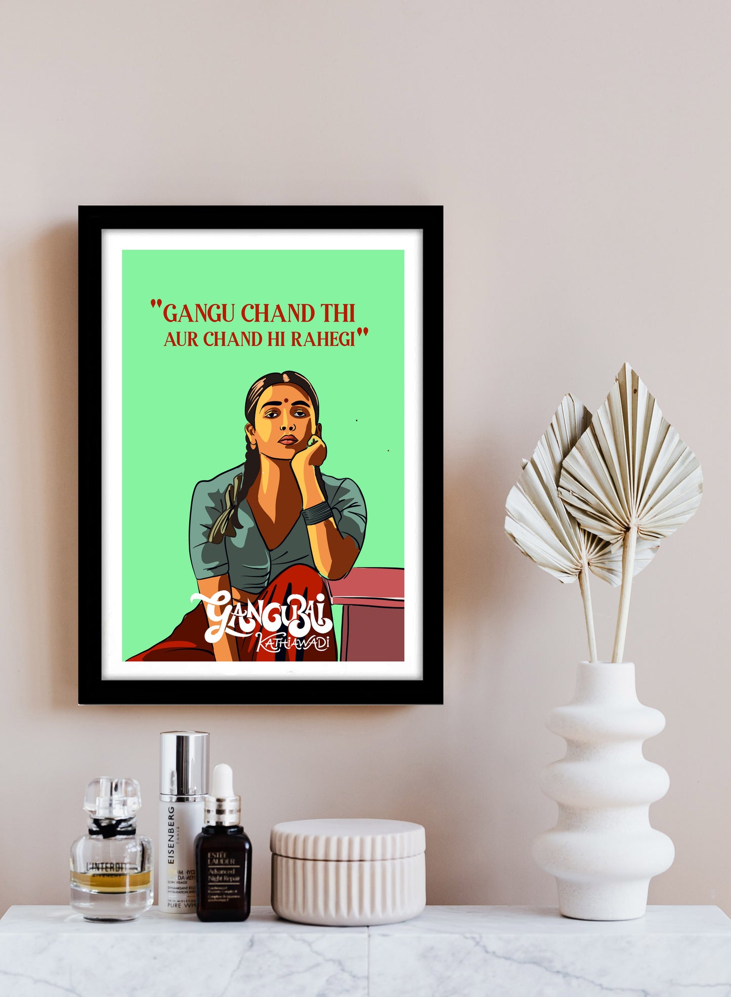 Gangubai Movie Alia Bhatt Artwork Bollywood | Poster | Frame | Canvas