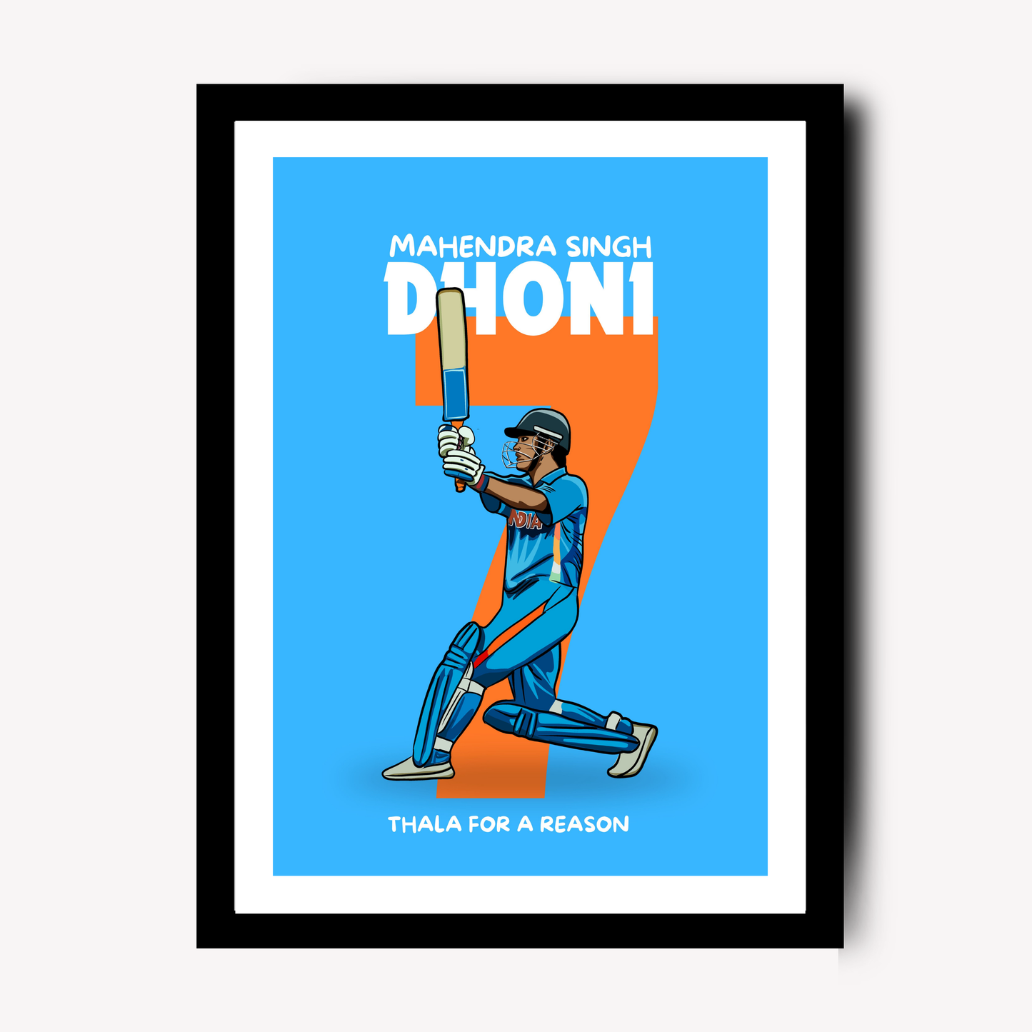 Mahendra singh dhoni Poster inspirational quotes wall posters with frame or without frames Cricketers Stickers For wall decoration home bedroom living room hall Gift Cricket Players MS DhoniPaintings