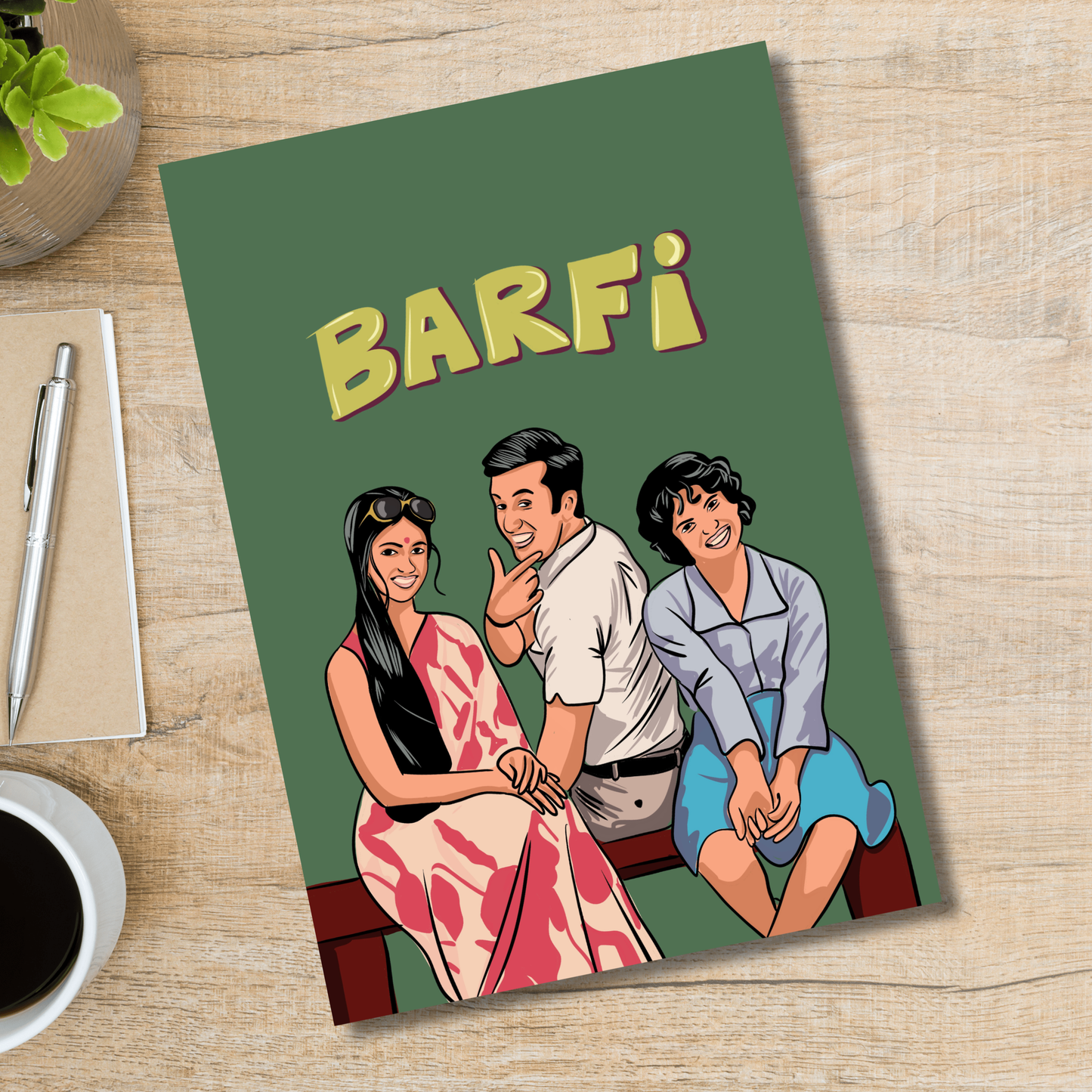 Barfi Movie Ranbir Kapoor Artwork Bollywood | Poster | Frame | Canvas
