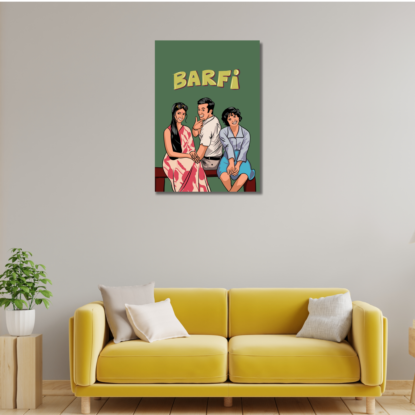 Barfi Movie Ranbir Kapoor Artwork Bollywood | Poster | Frame | Canvas