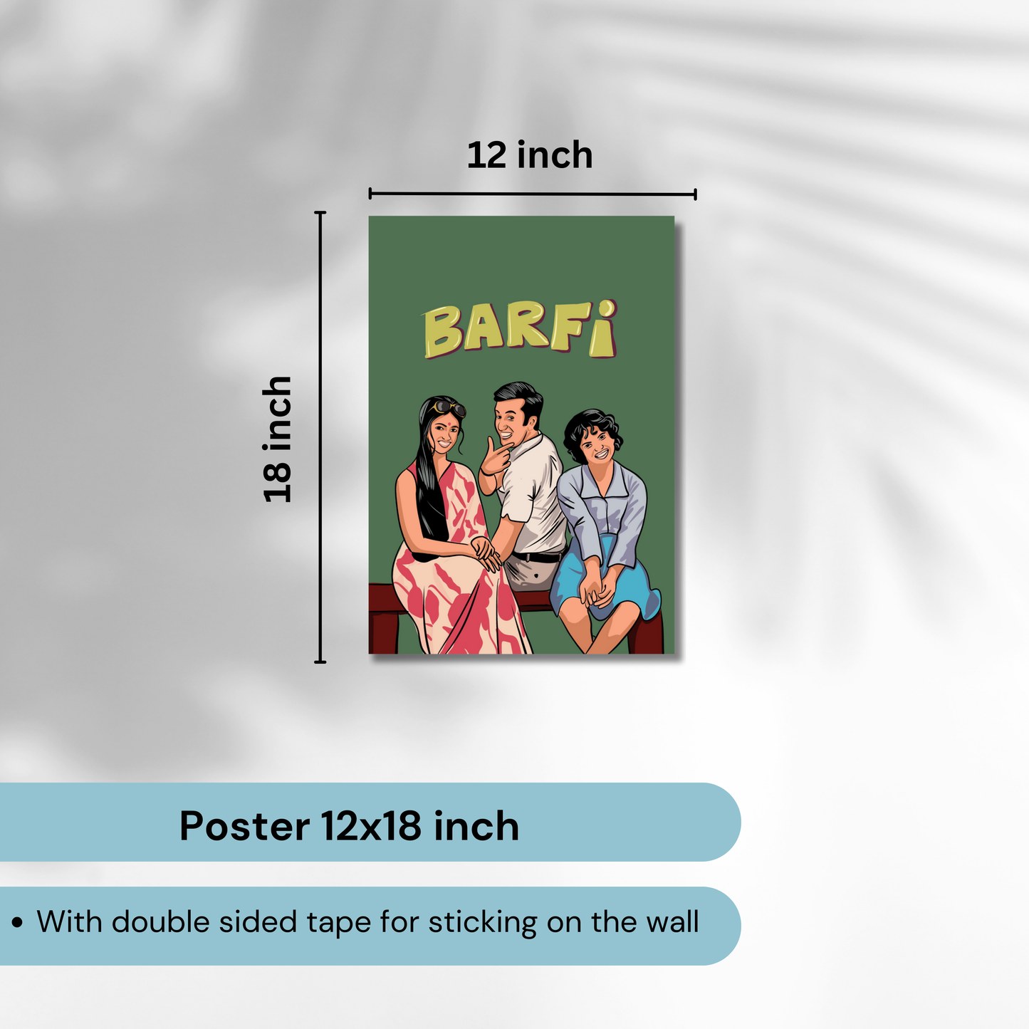 Barfi Movie Ranbir Kapoor Artwork Bollywood | Poster | Frame | Canvas