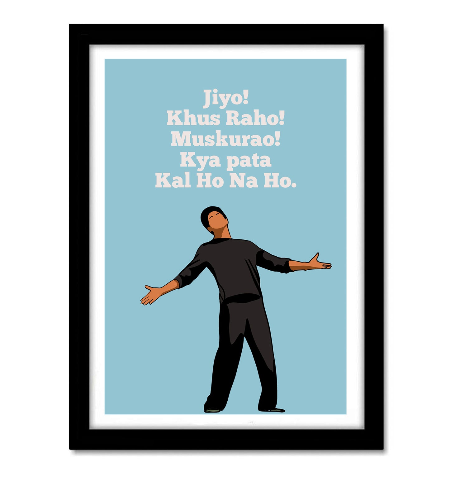kal ho na ho Movie Minimal Art Shahrukh khan Bollywood | Poster | Frame | Canvas