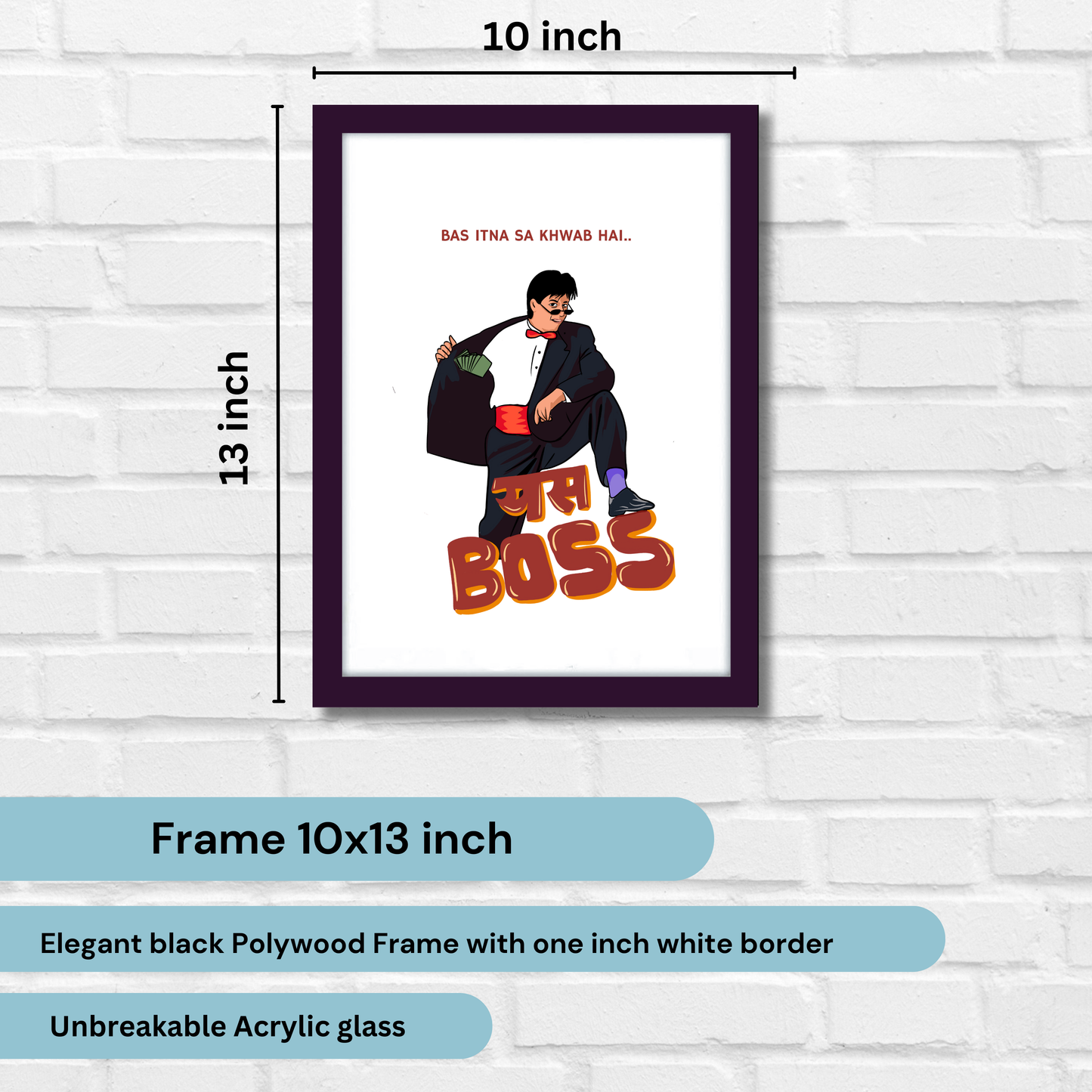 Yes Boss Movie Shahrukh Khan Artwork Bollywood | Poster | Frame | Canvas