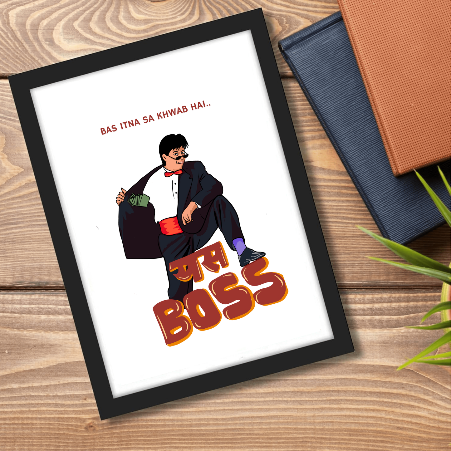 Yes Boss Movie Shahrukh Khan Artwork Bollywood | Poster | Frame | Canvas