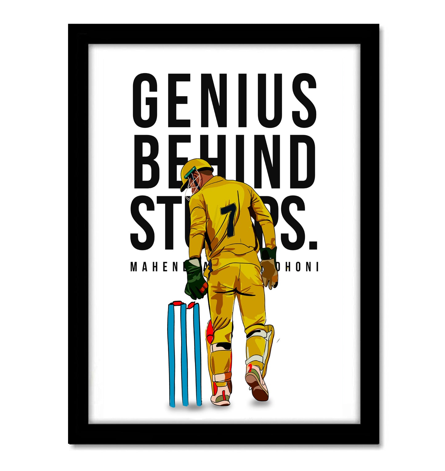 M S Dhoni Artwork Cricket| Poster | Frame | Canvas