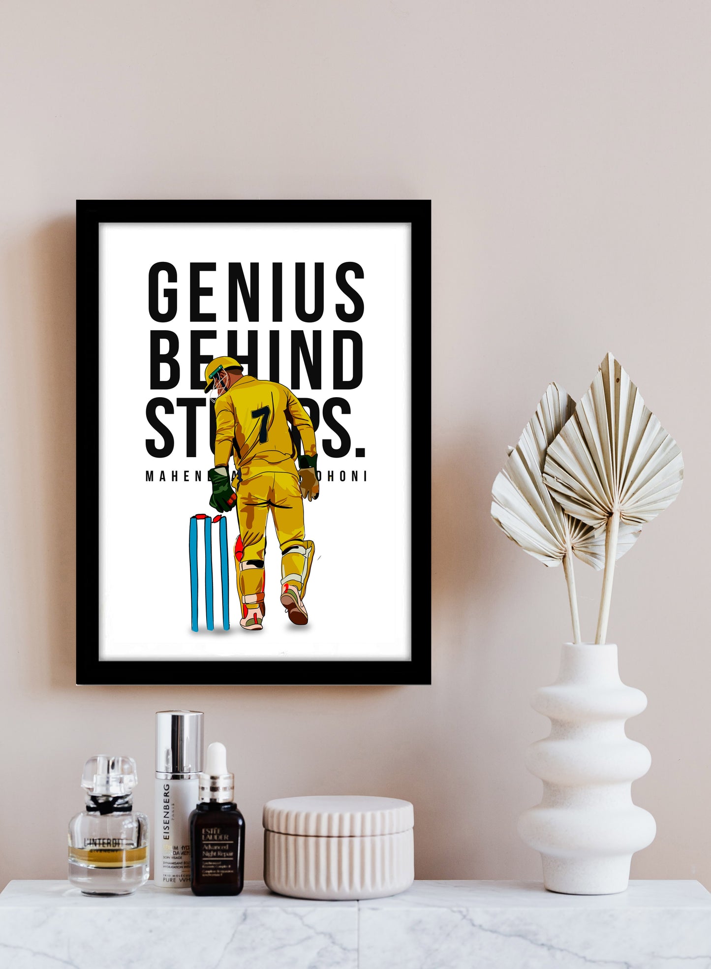 M S Dhoni Artwork Cricket| Poster | Frame | Canvas