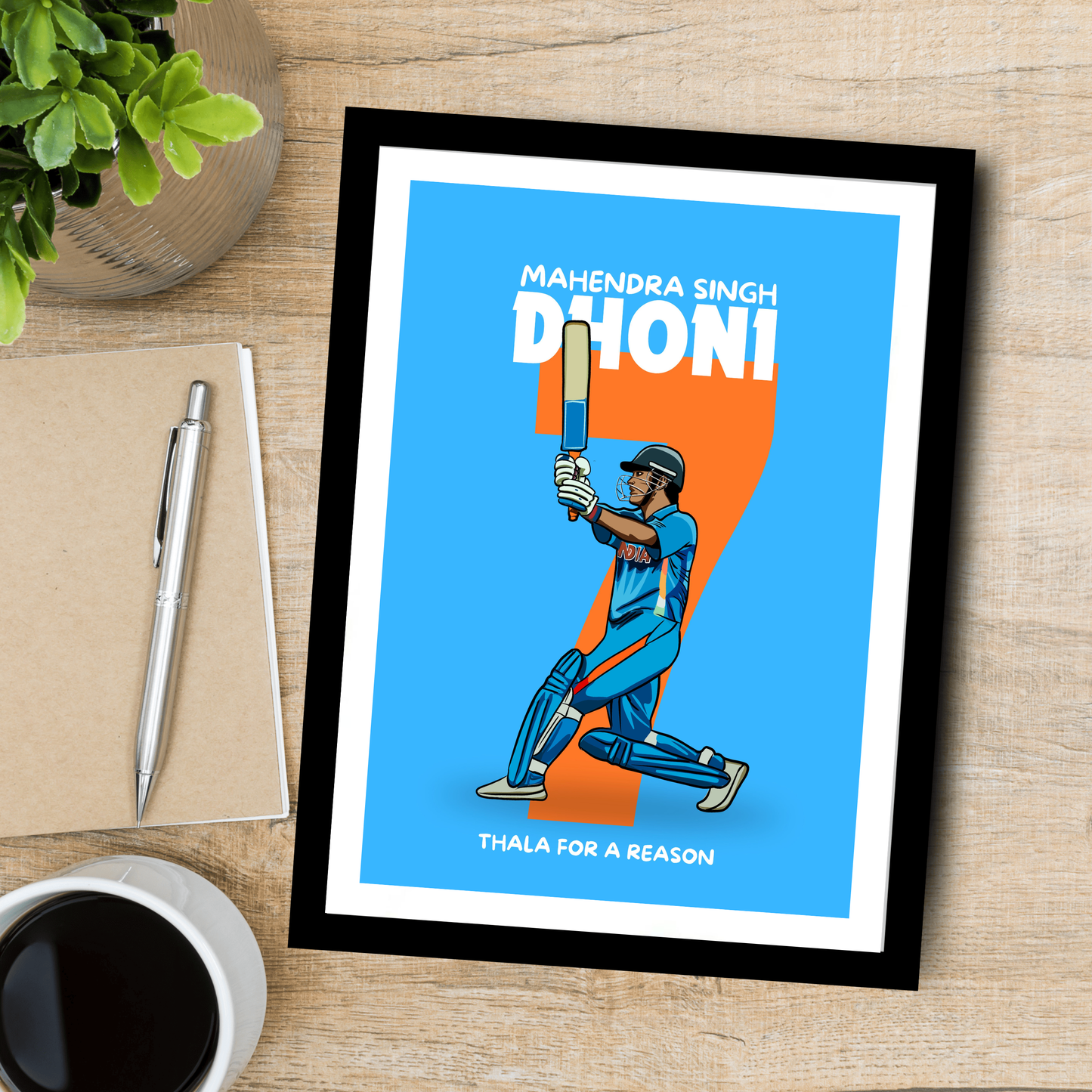 M. S. Dhoni Thala Artwork Cricket| Poster | Frame | Canvas
