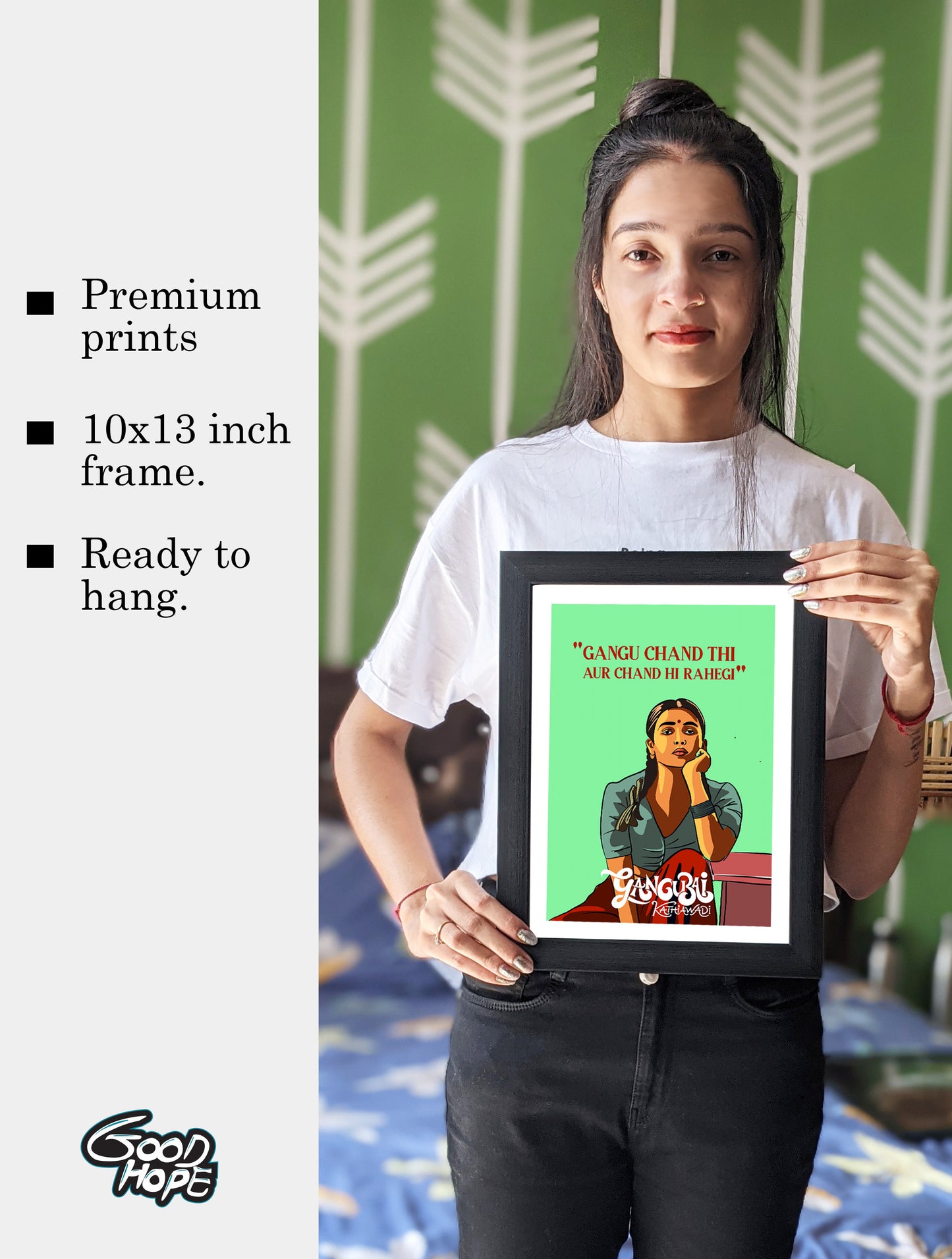 Gangubai Movie Alia Bhatt Artwork Bollywood | Poster | Frame | Canvas