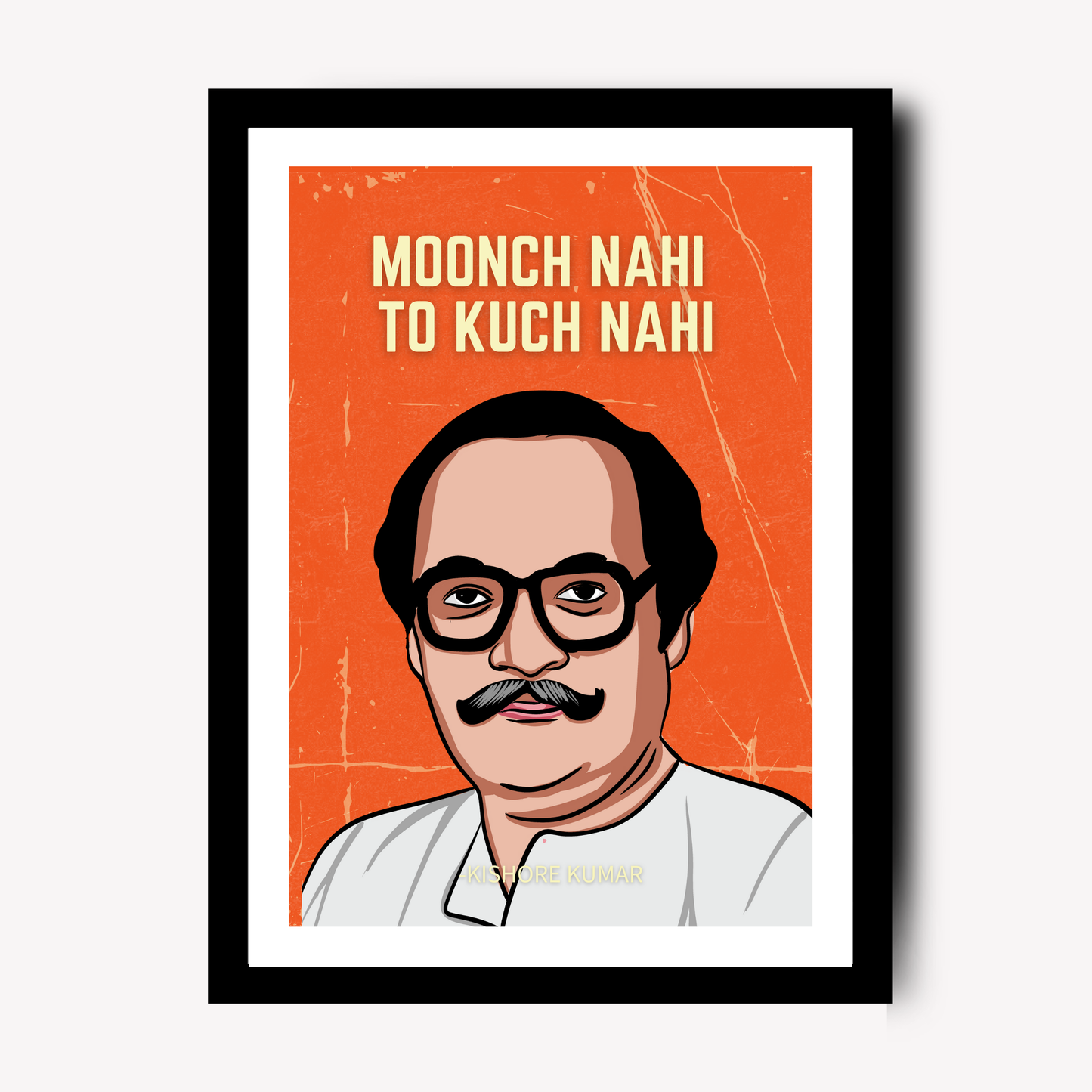 Kishor Kumar Classic Singer, Actor Artwork Bollywood | Poster | Frame | Canvas